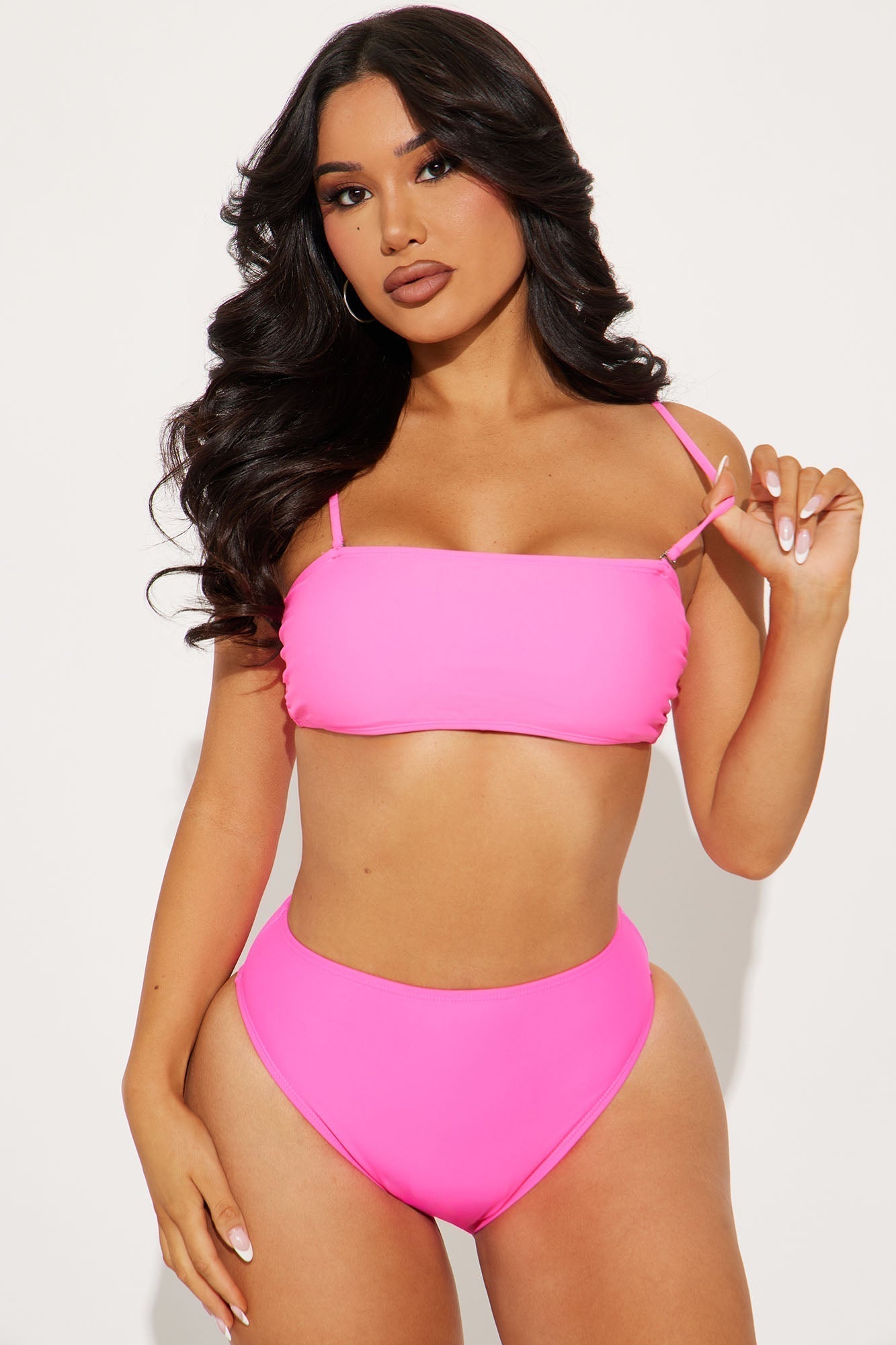 Maui Mix And Match High Cut Cheeky Bikini Bottom - Hot Pink