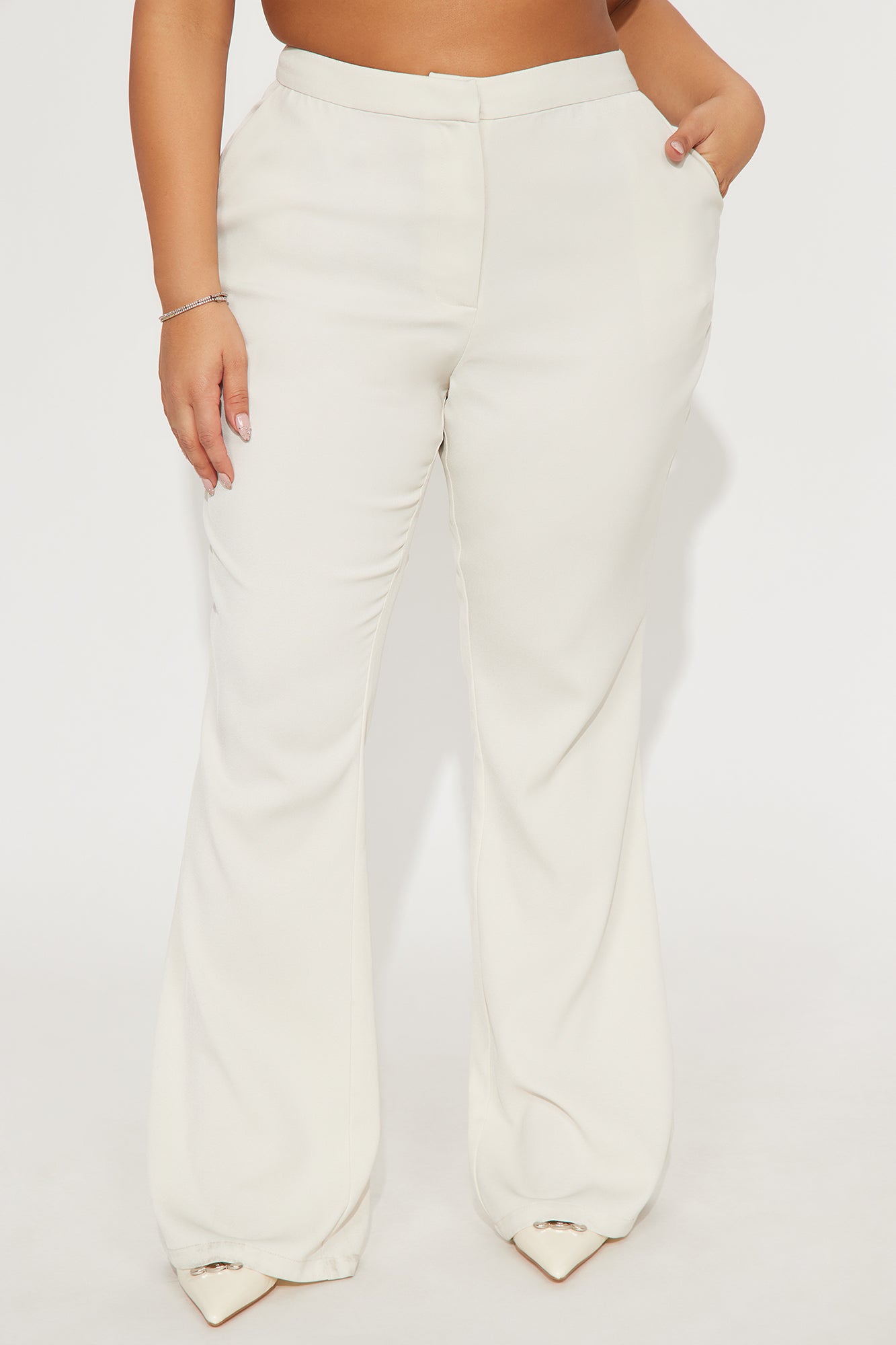 Breaking Even Flare Trouser - Cream