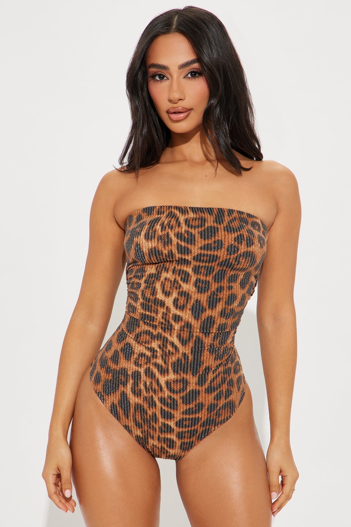 Rylin Ribbed Leopard Bodysuit - Leopard