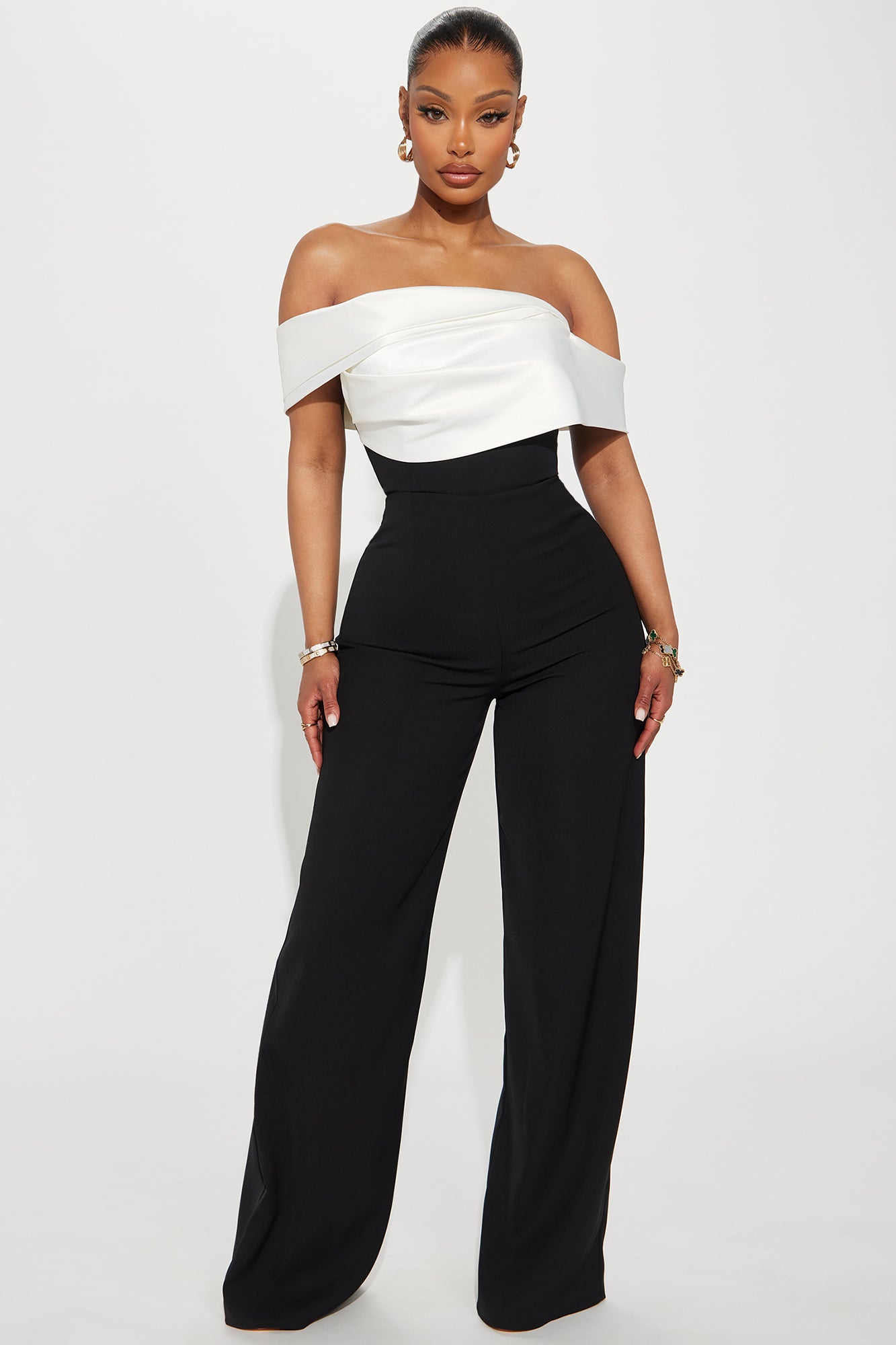 Be Yourself Jumpsuit - Black/White