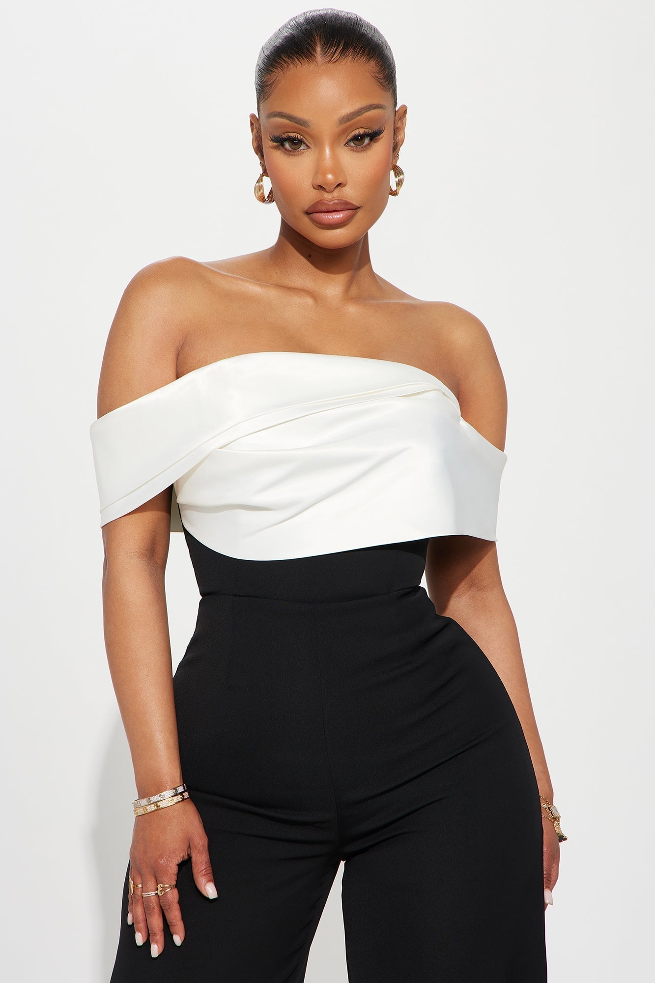Be Yourself Jumpsuit - Black/White