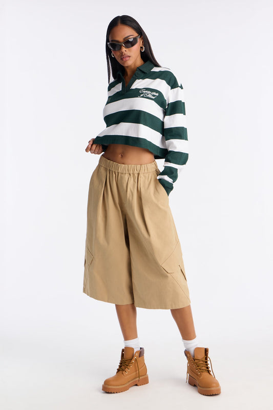 She's A Keeper Cargo Bermuda Short - Khaki