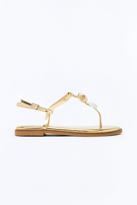 Atlantic Seashell Sandals - Gold