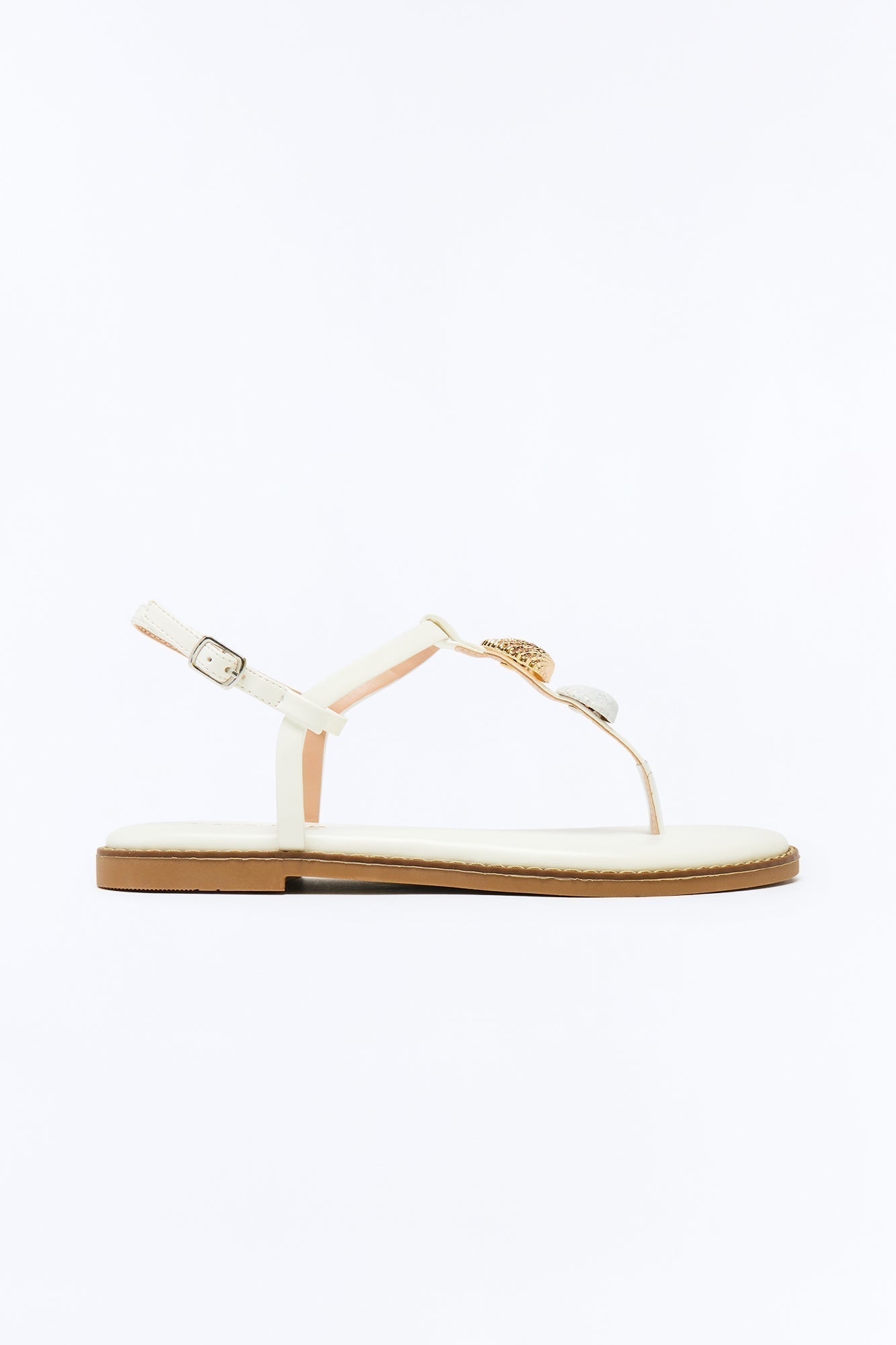 Atlantic Seashell Sandals - White