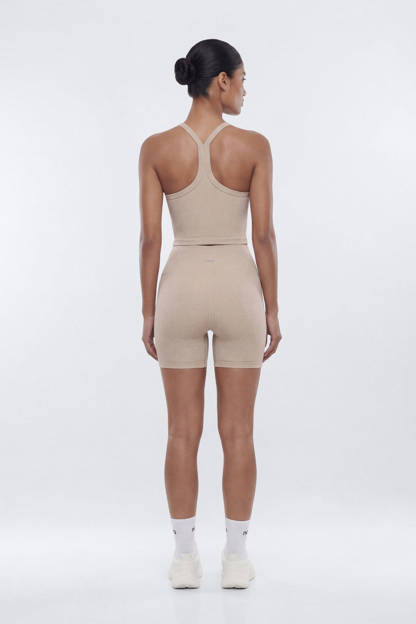 SeamlessLift™ 5″ High Rise Biker Short - Taupe
