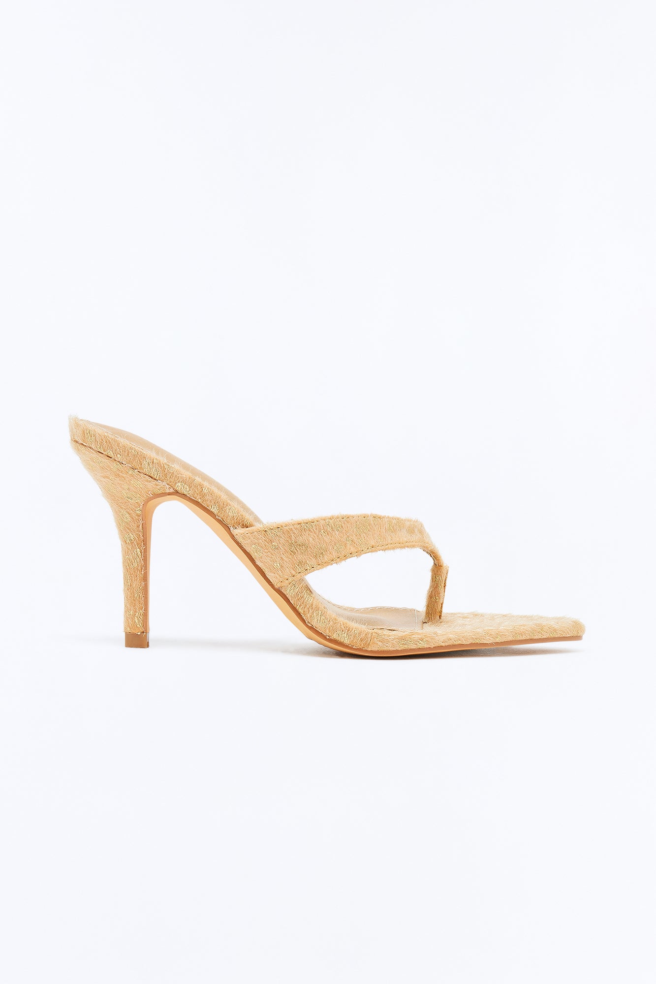 Anora Thong Stiletto Heels - Beige
