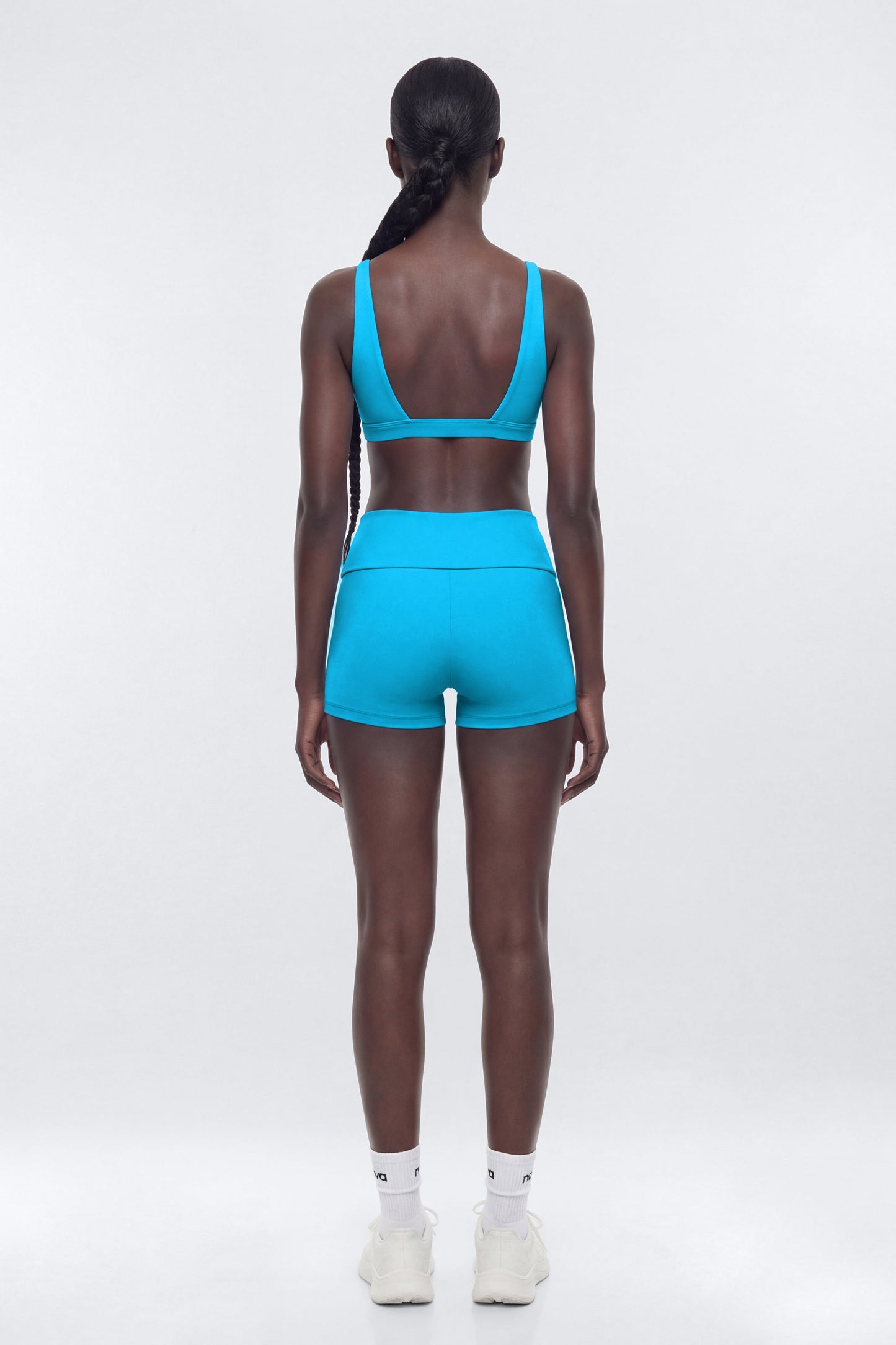 ButterSoft™ 3″ Foldover Biker Short - Blue