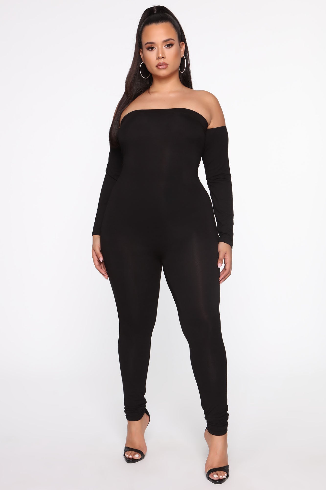 Soothe Off Shoulder Jumpsuit - Black