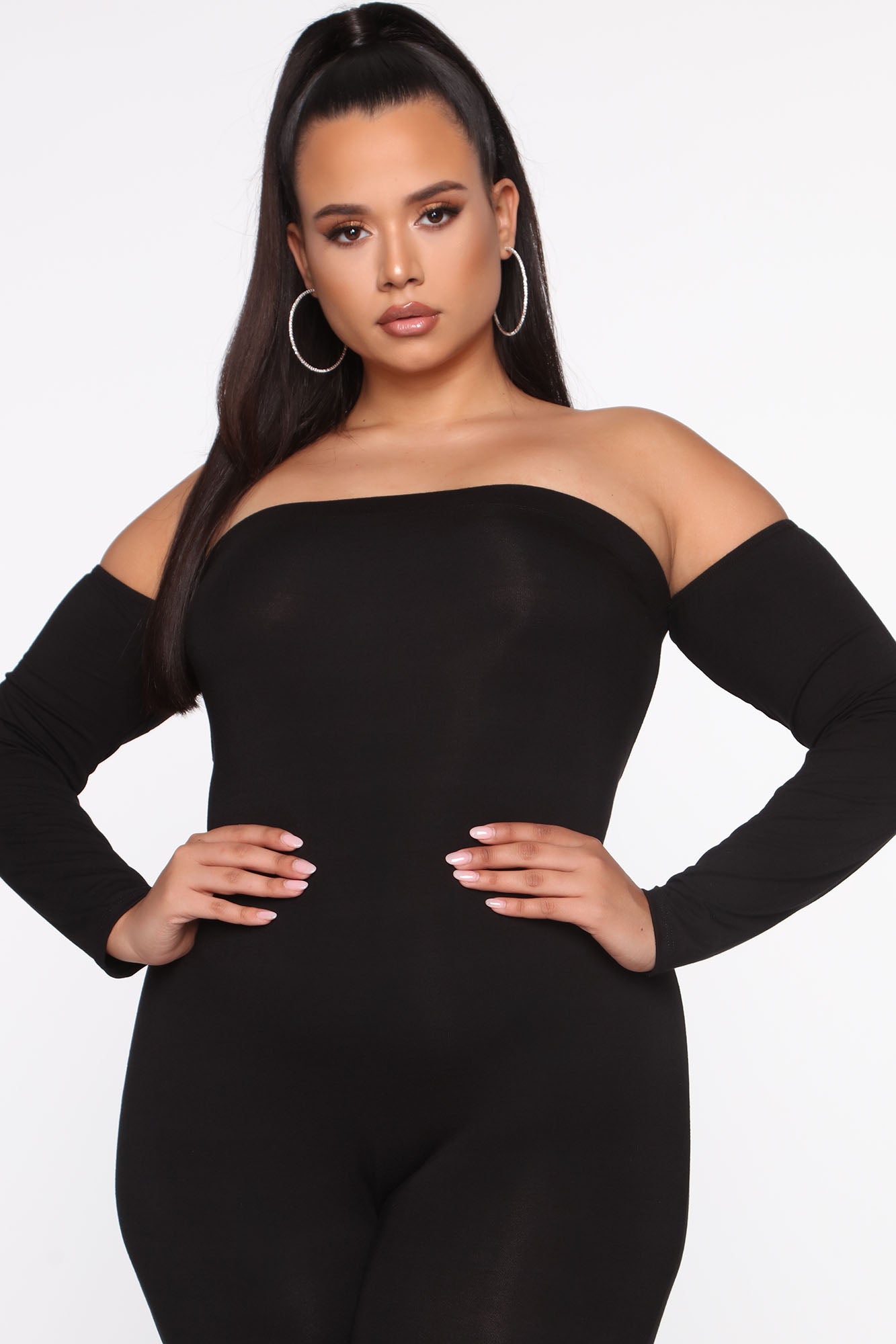 Soothe Off Shoulder Jumpsuit - Black