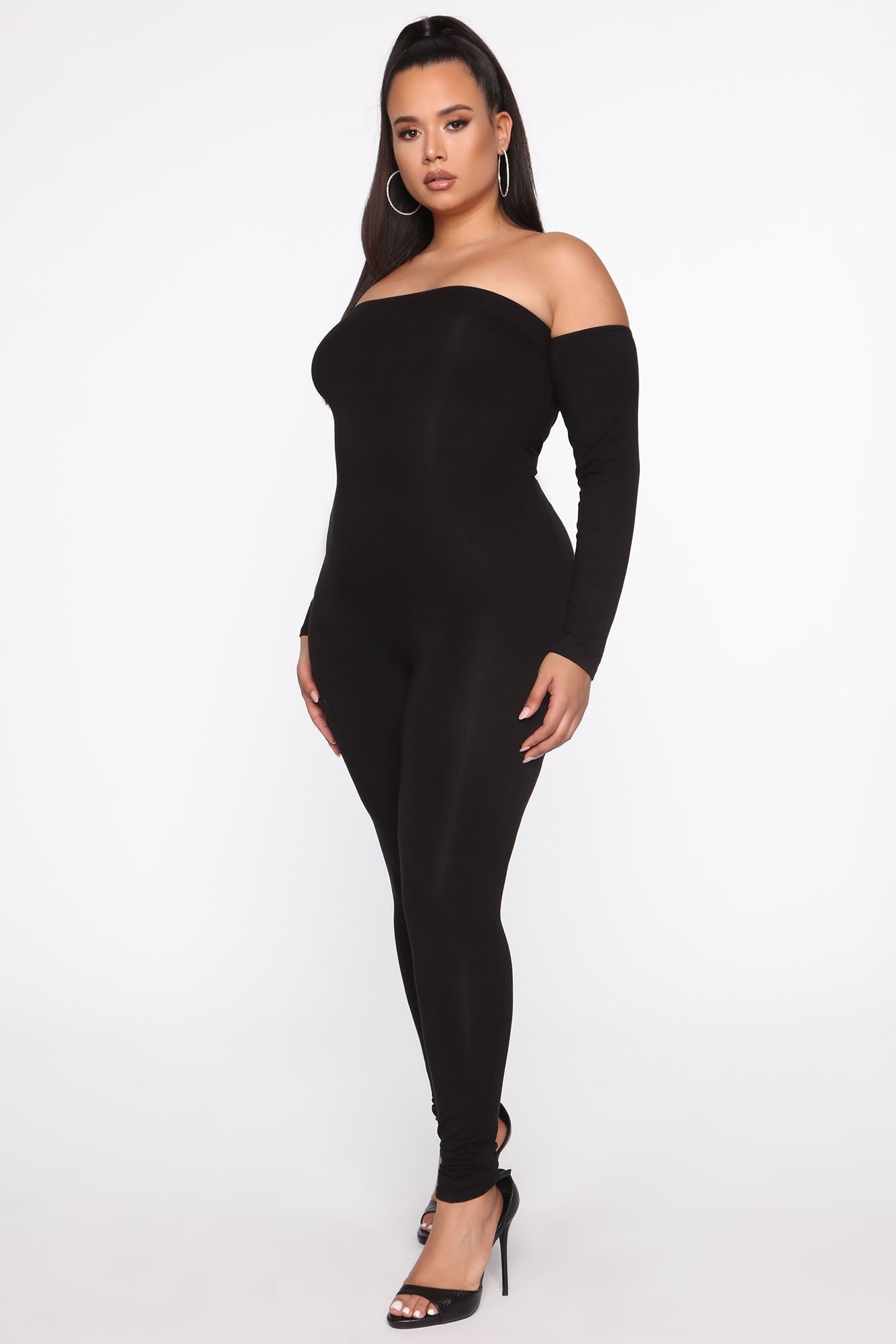 Soothe Off Shoulder Jumpsuit - Black