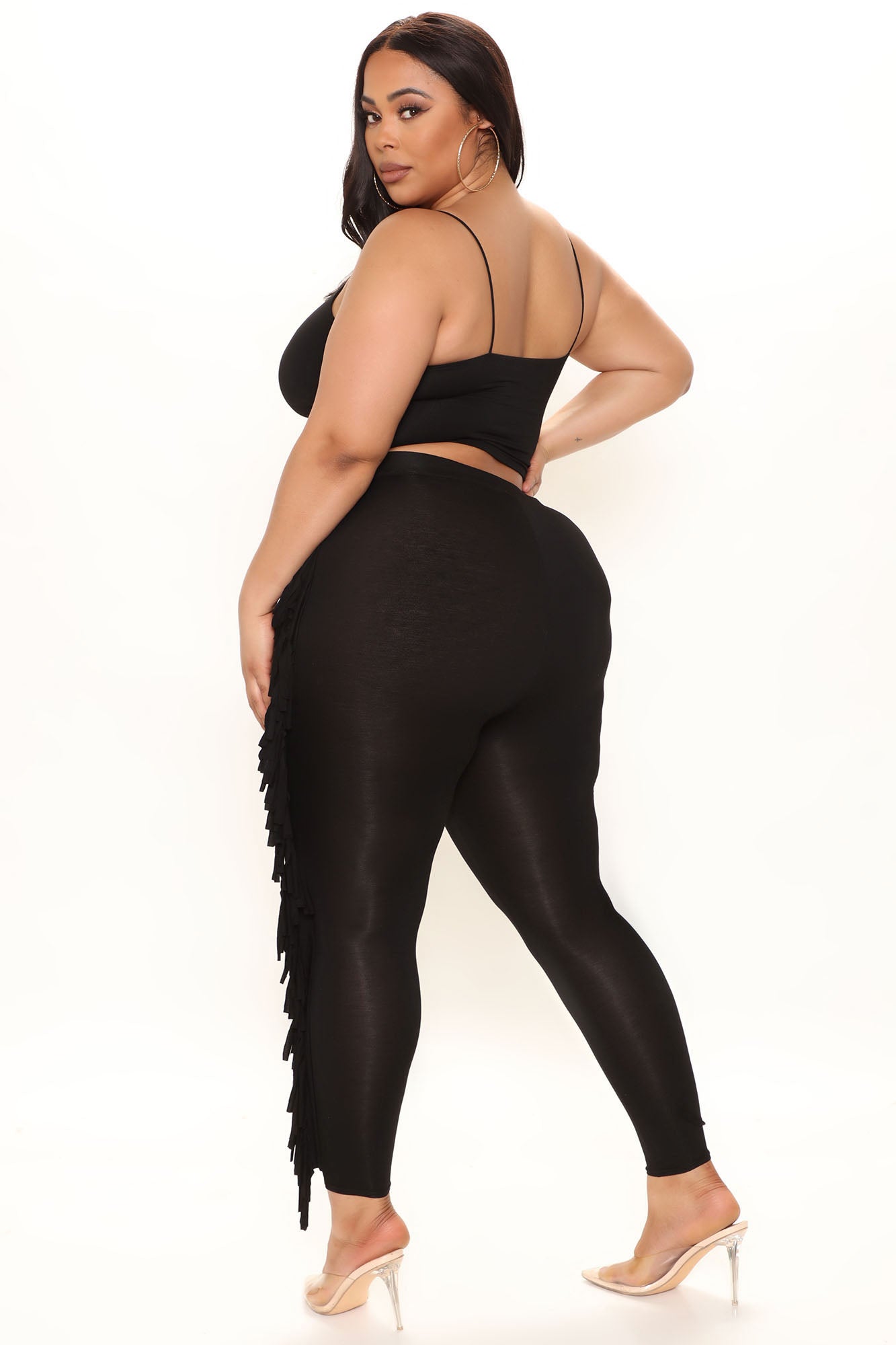 Shake It Like a Fringe Shaker Legging - Black