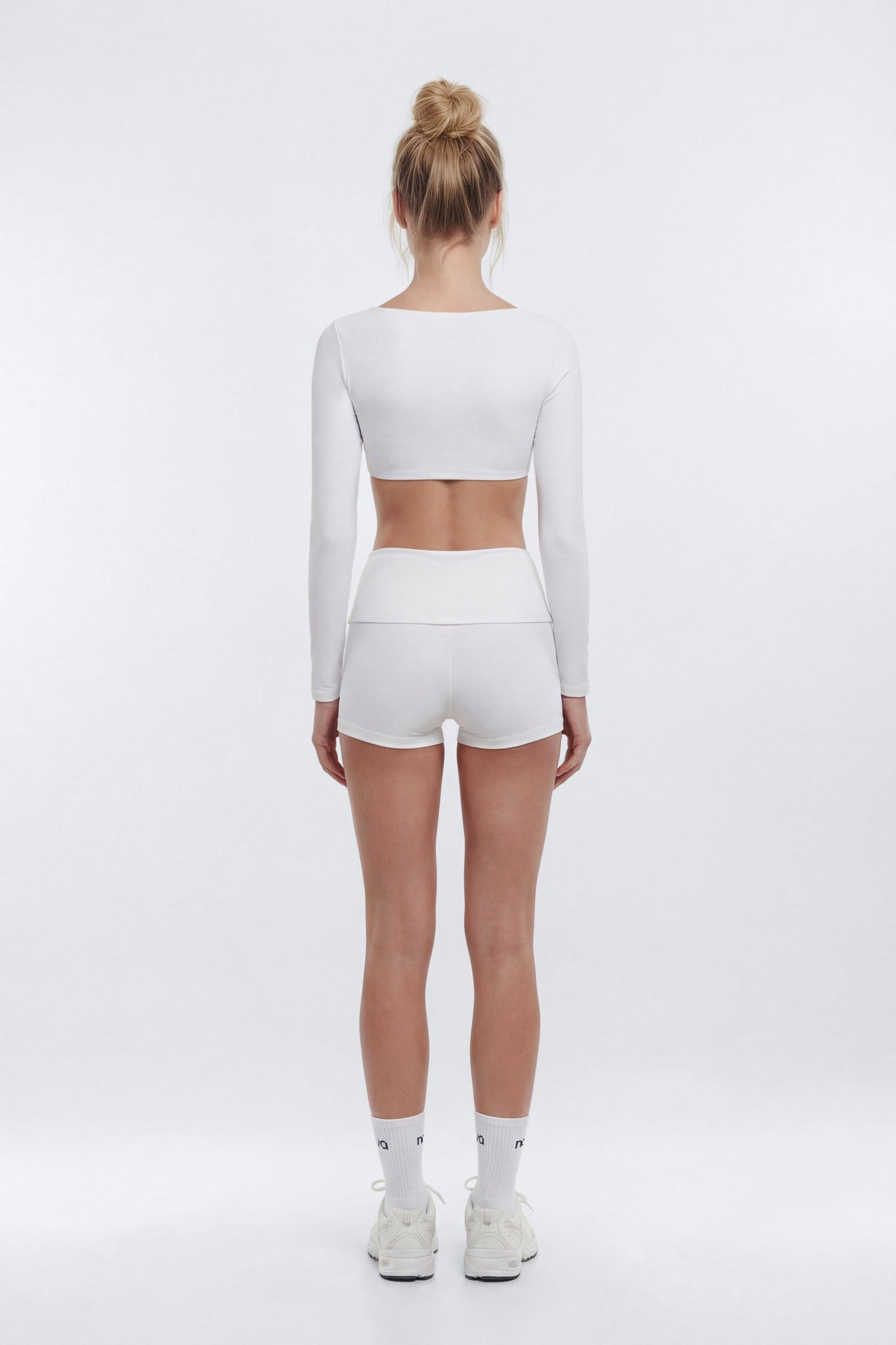 ButterSoft™ 3″ Foldover Biker Short - White