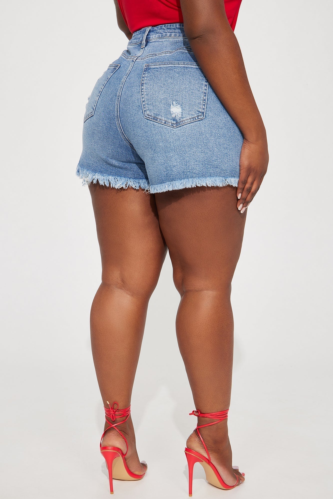 Last Hurrah Denim Shorts - Medium Wash