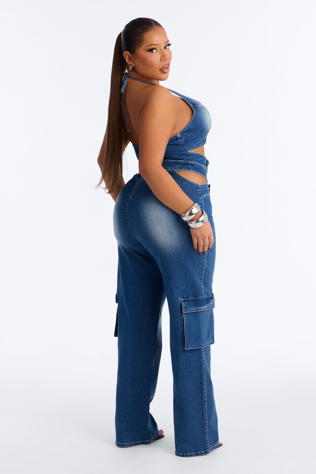 Look For Me Denim Jumpsuit - Medium Wash