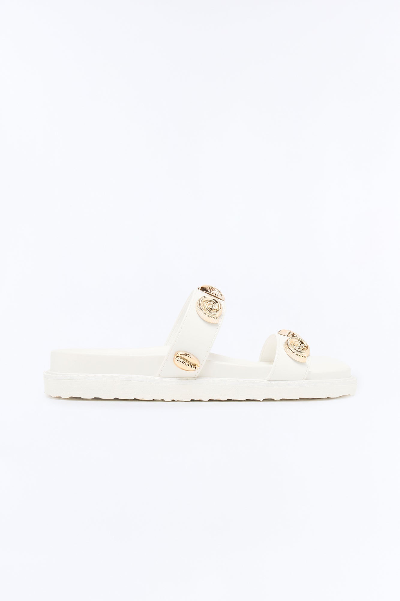 Ariella Shell Slides - White
