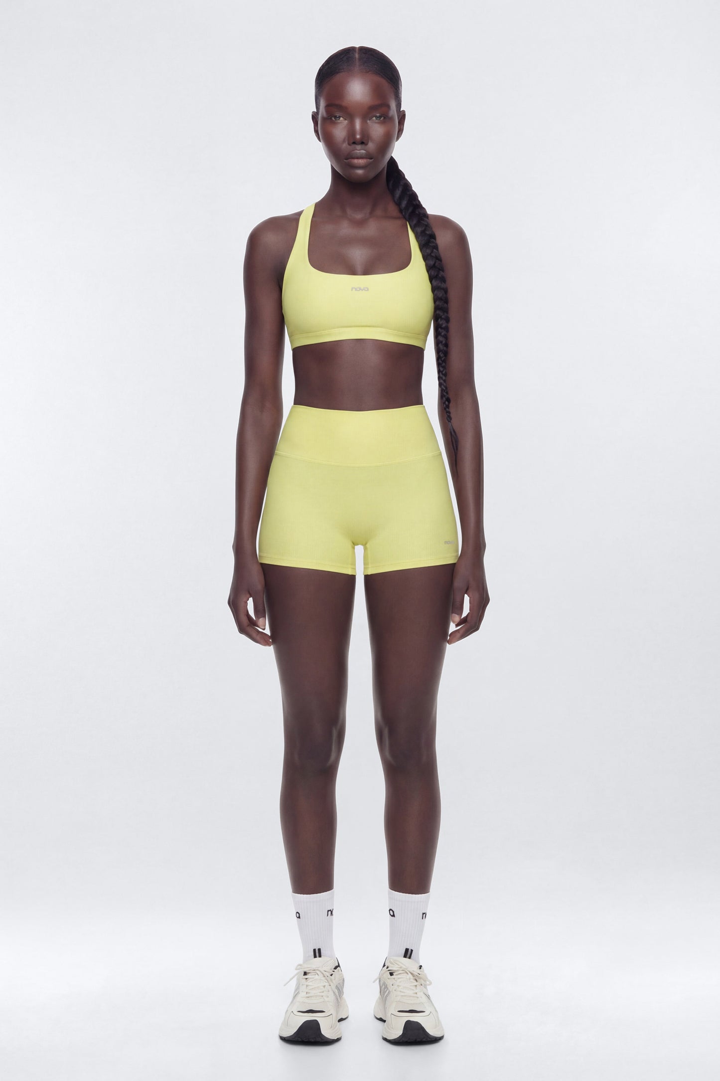 AirSculpt™ 3″ Mid Rise Biker Short - Yellow