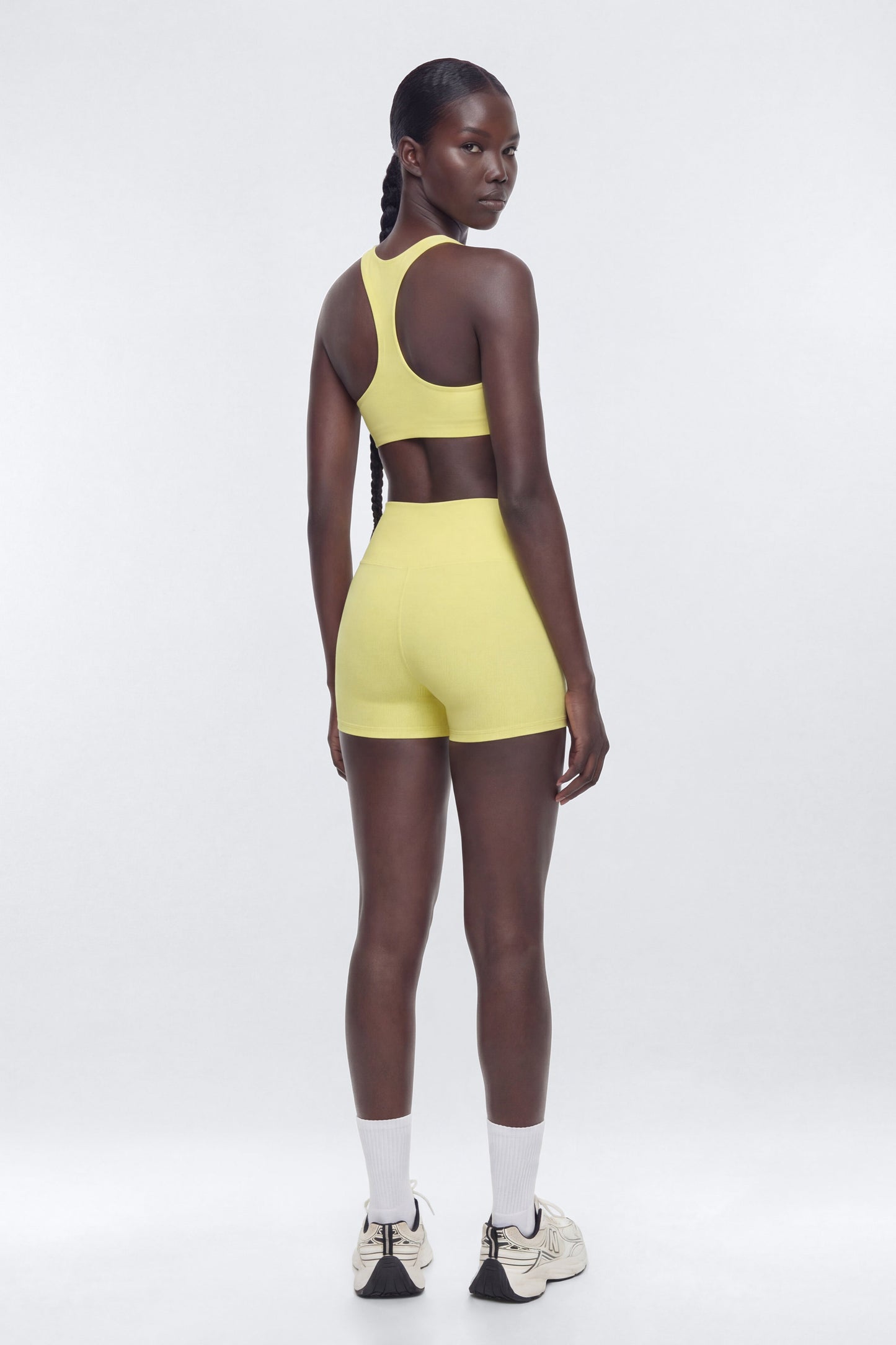 AirSculpt™ 3″ Mid Rise Biker Short - Yellow