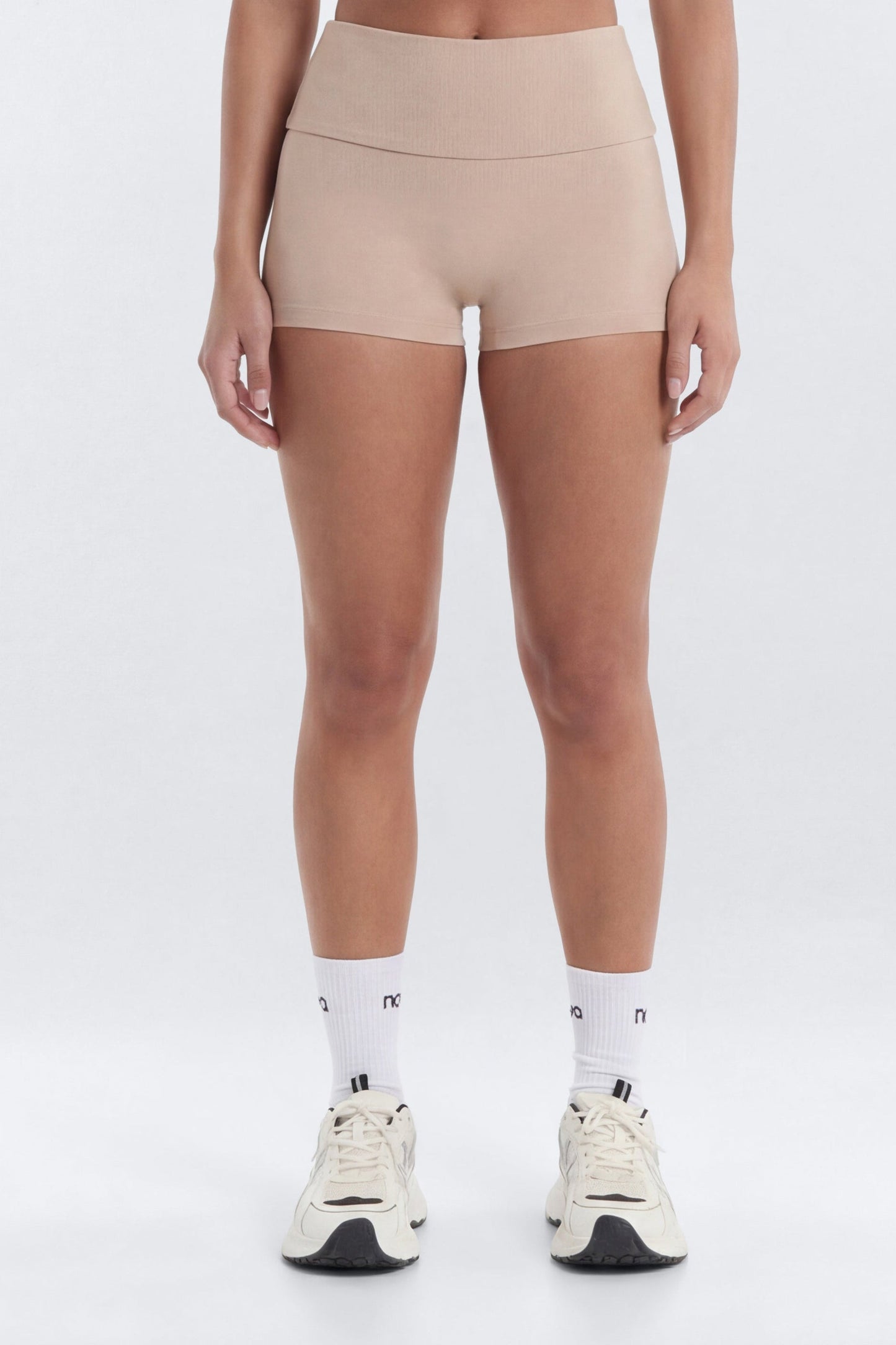 ButterSoft™ 3″ Foldover Biker Short - Stone