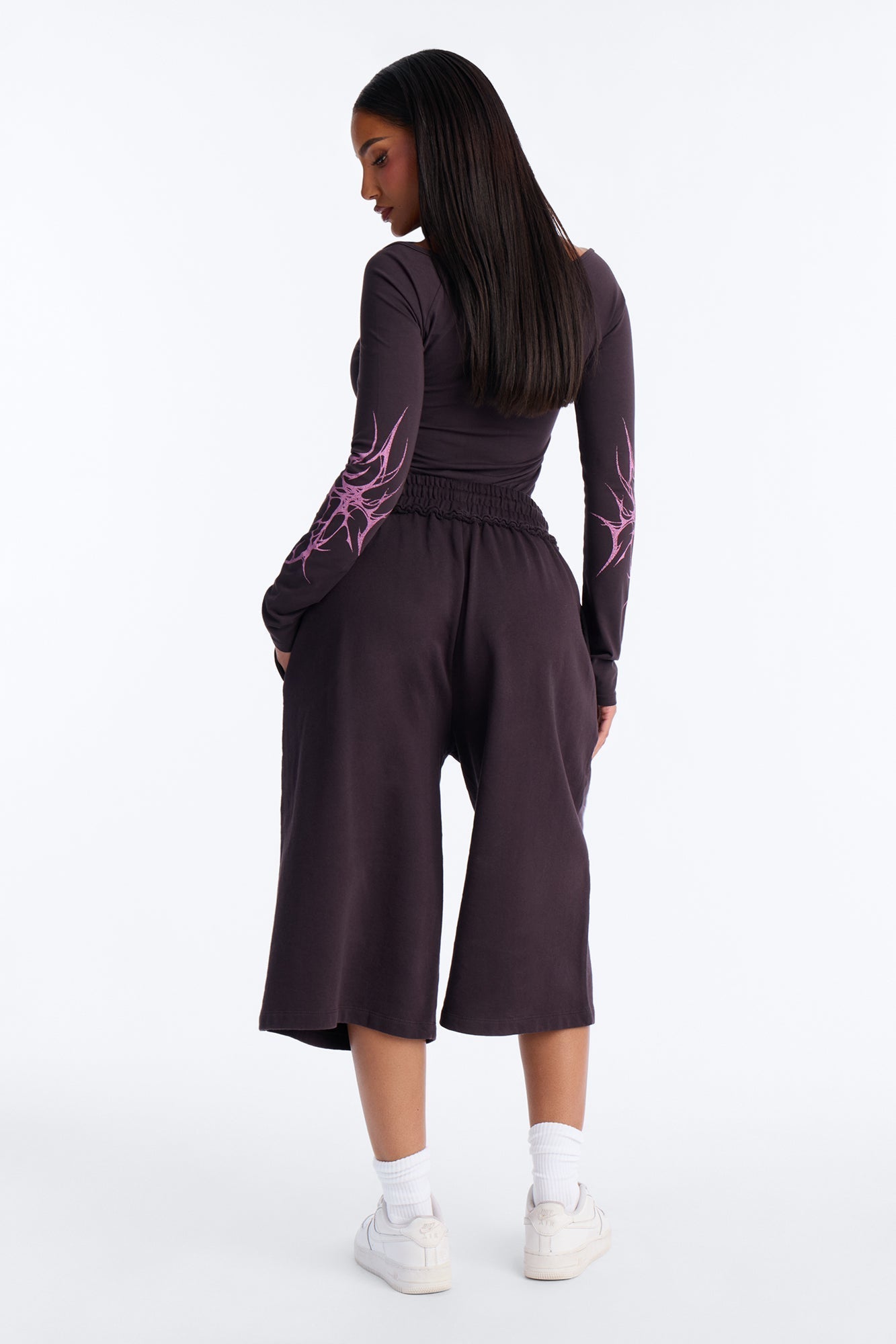 Dark Goddess Sweatshorts - Plum