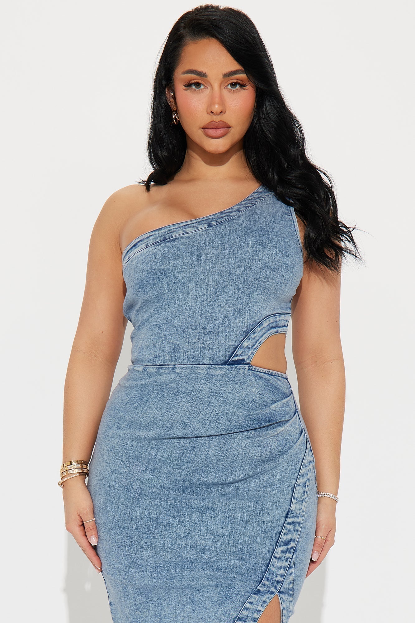 Leticia Denim Maxi Dress - Medium Wash