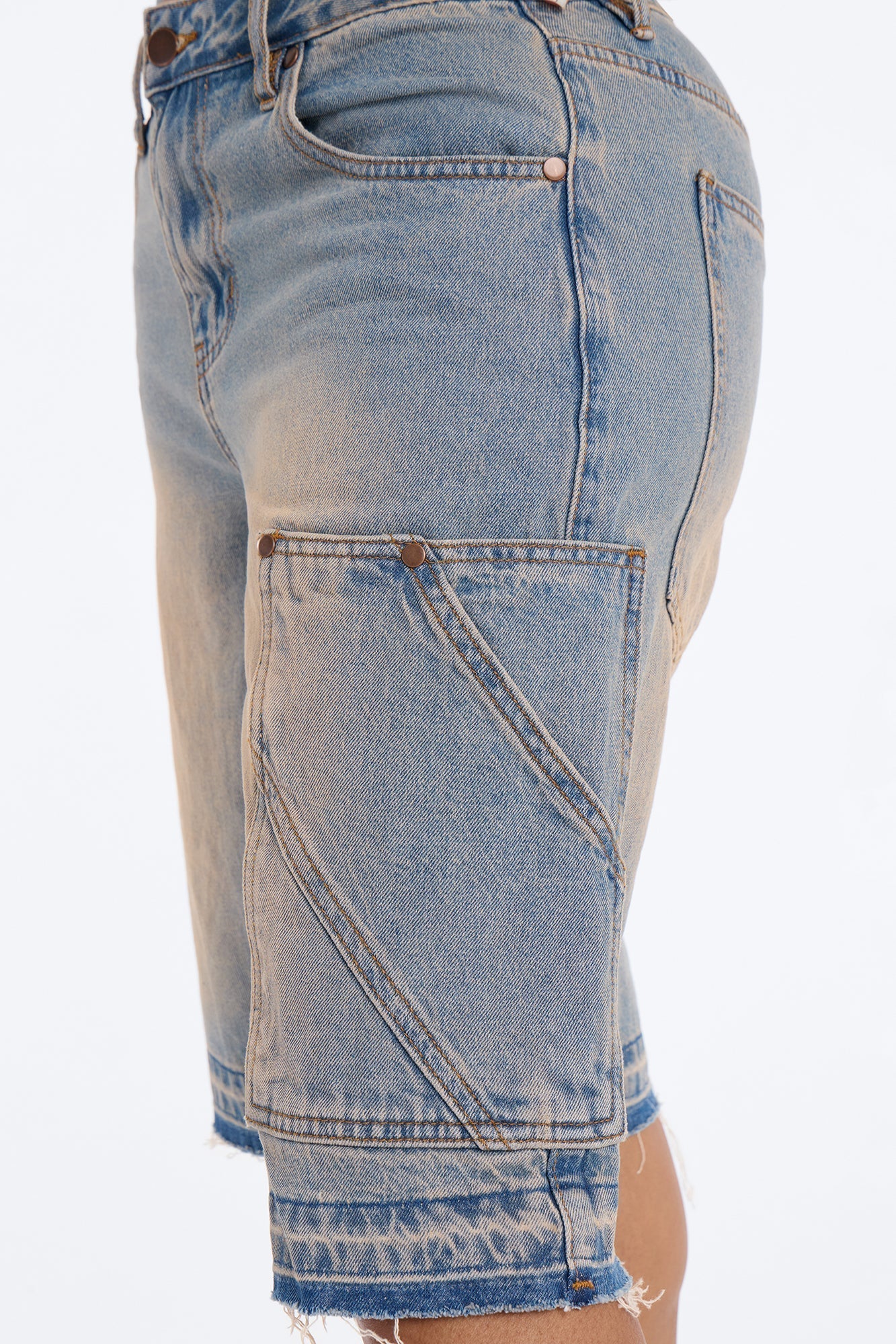 All About Me Tinted Denim Jorts - Vintage Wash