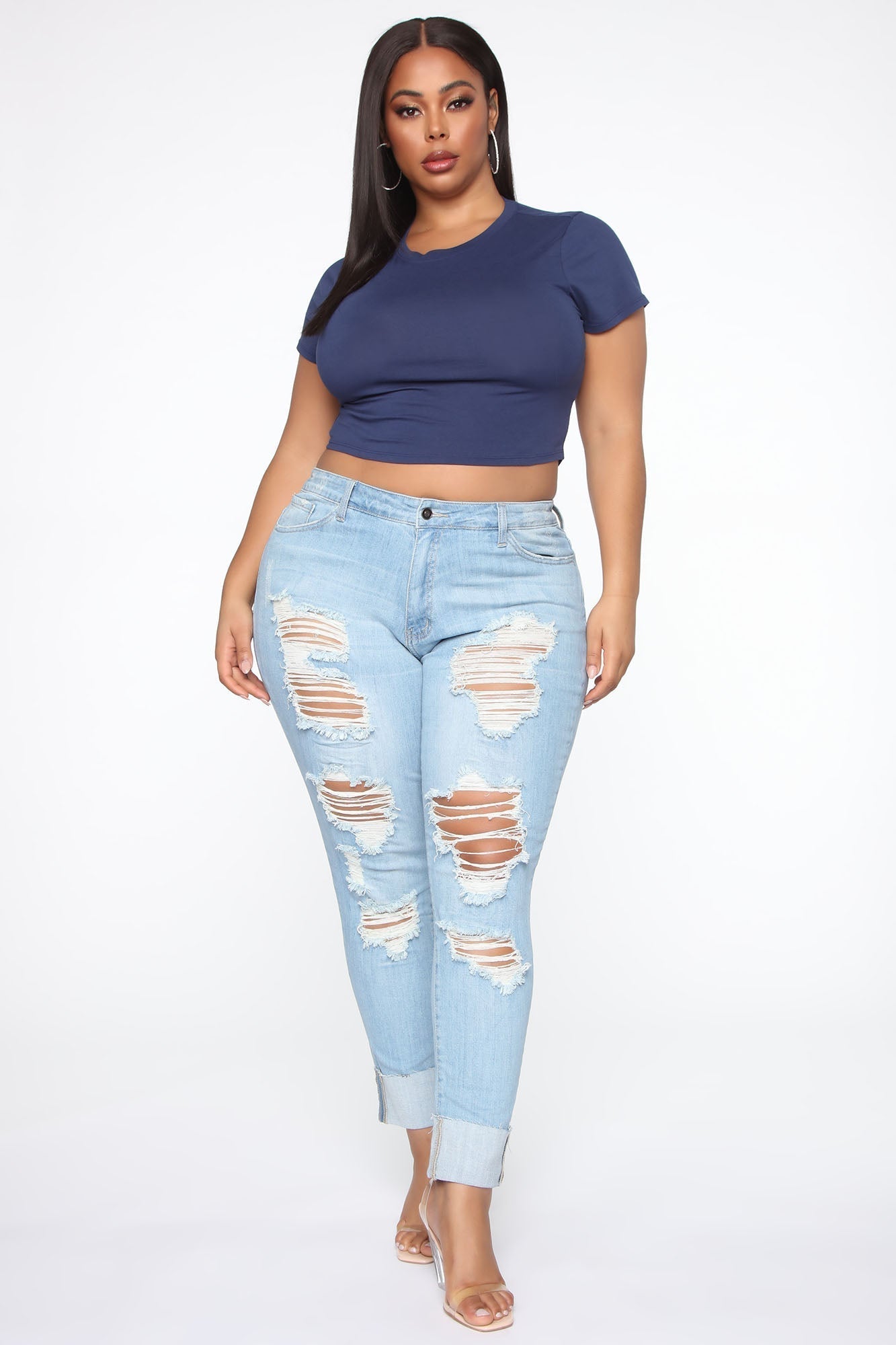 Robin Crop Top - Navy