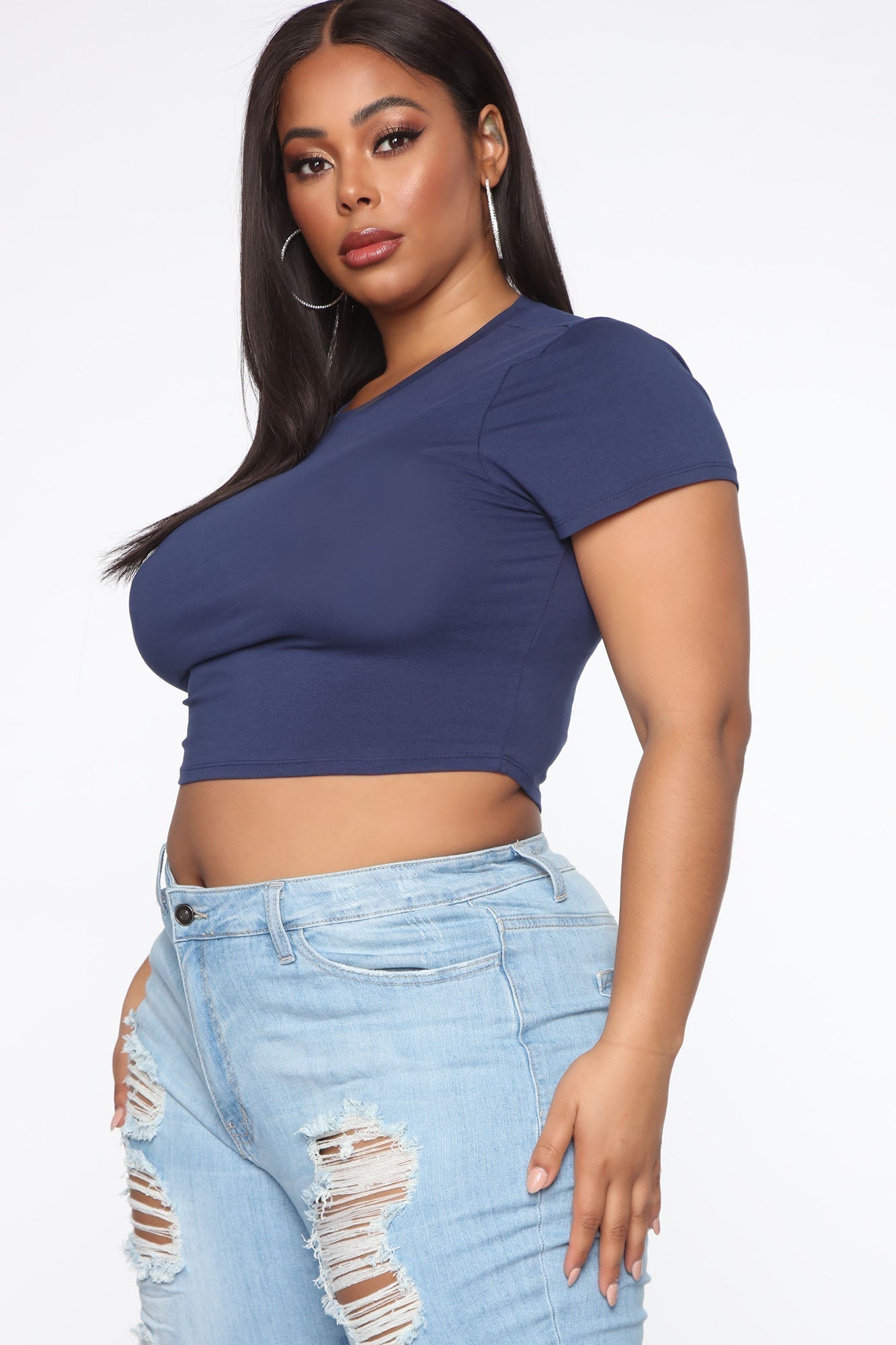 Robin Crop Top - Navy
