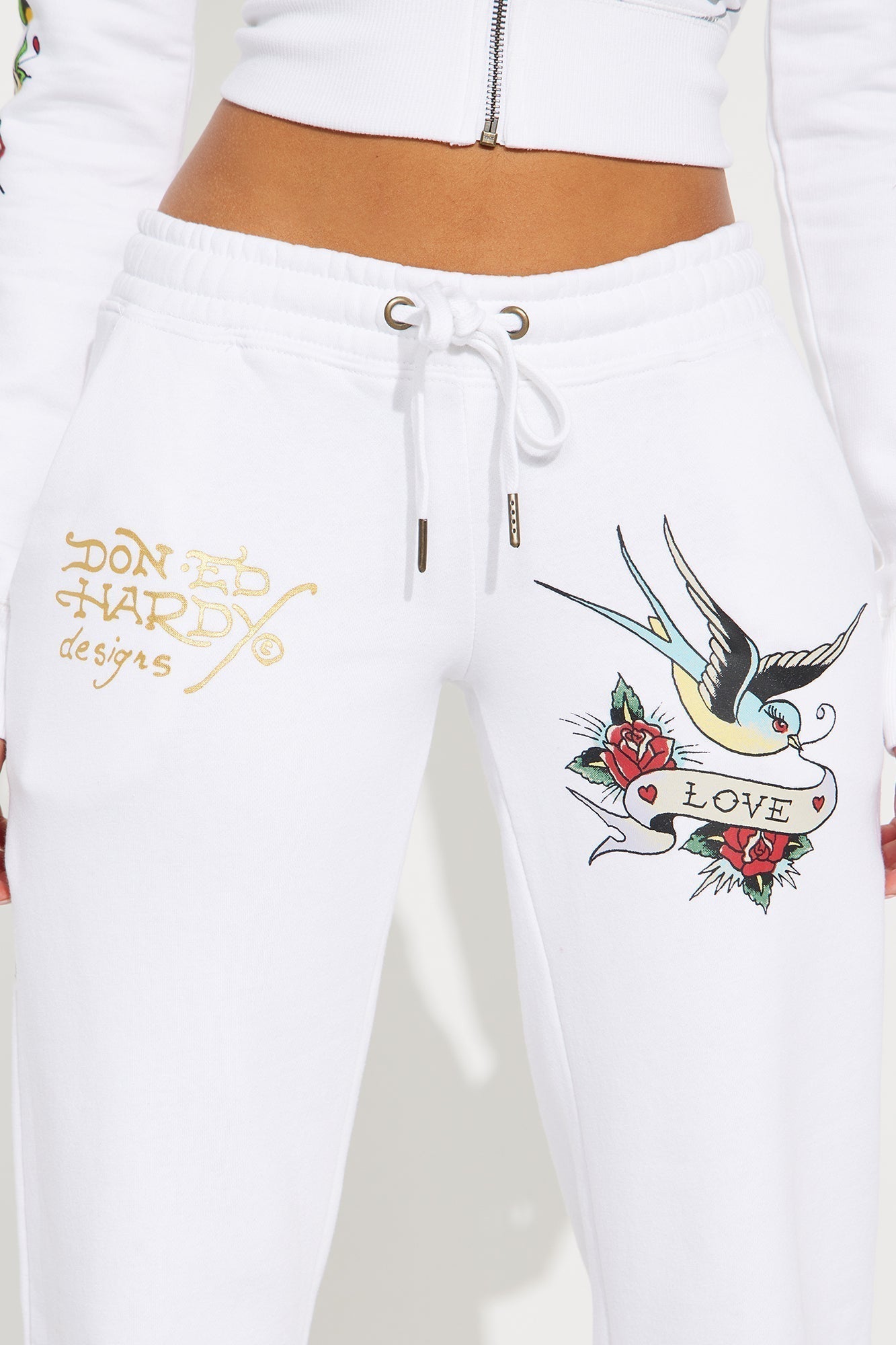 Ed Hardy Brave Eagle Pant - White
