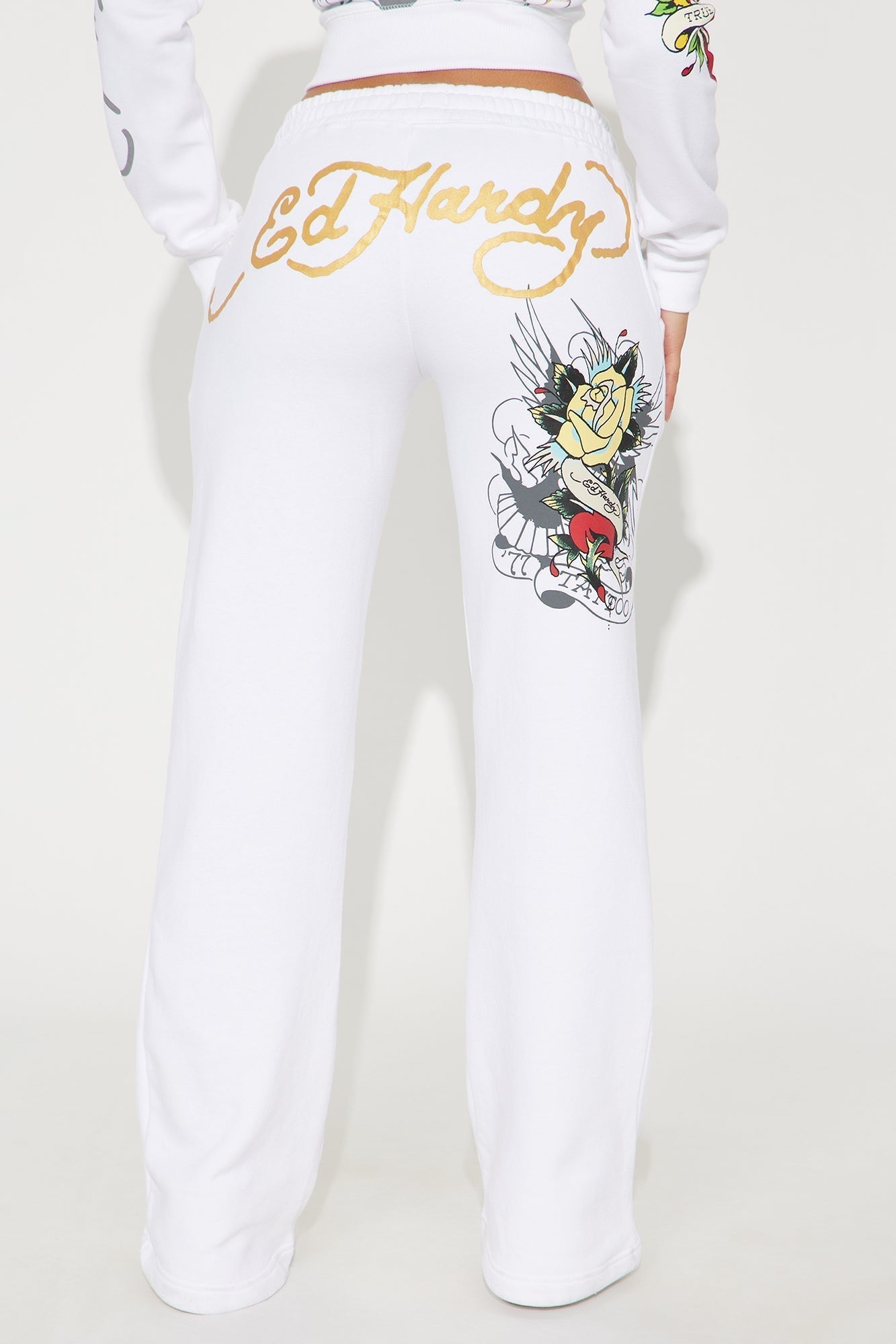 Ed Hardy Brave Eagle Pant - White