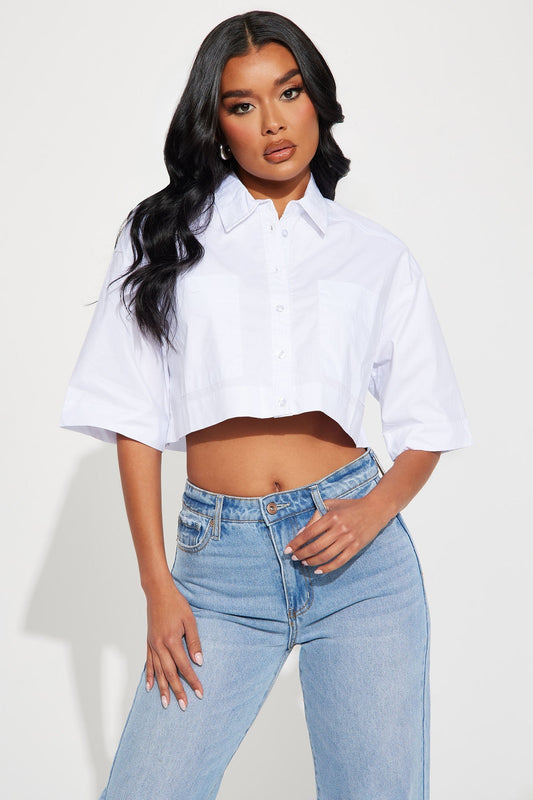 Busy Weekends Poplin Shirt - White