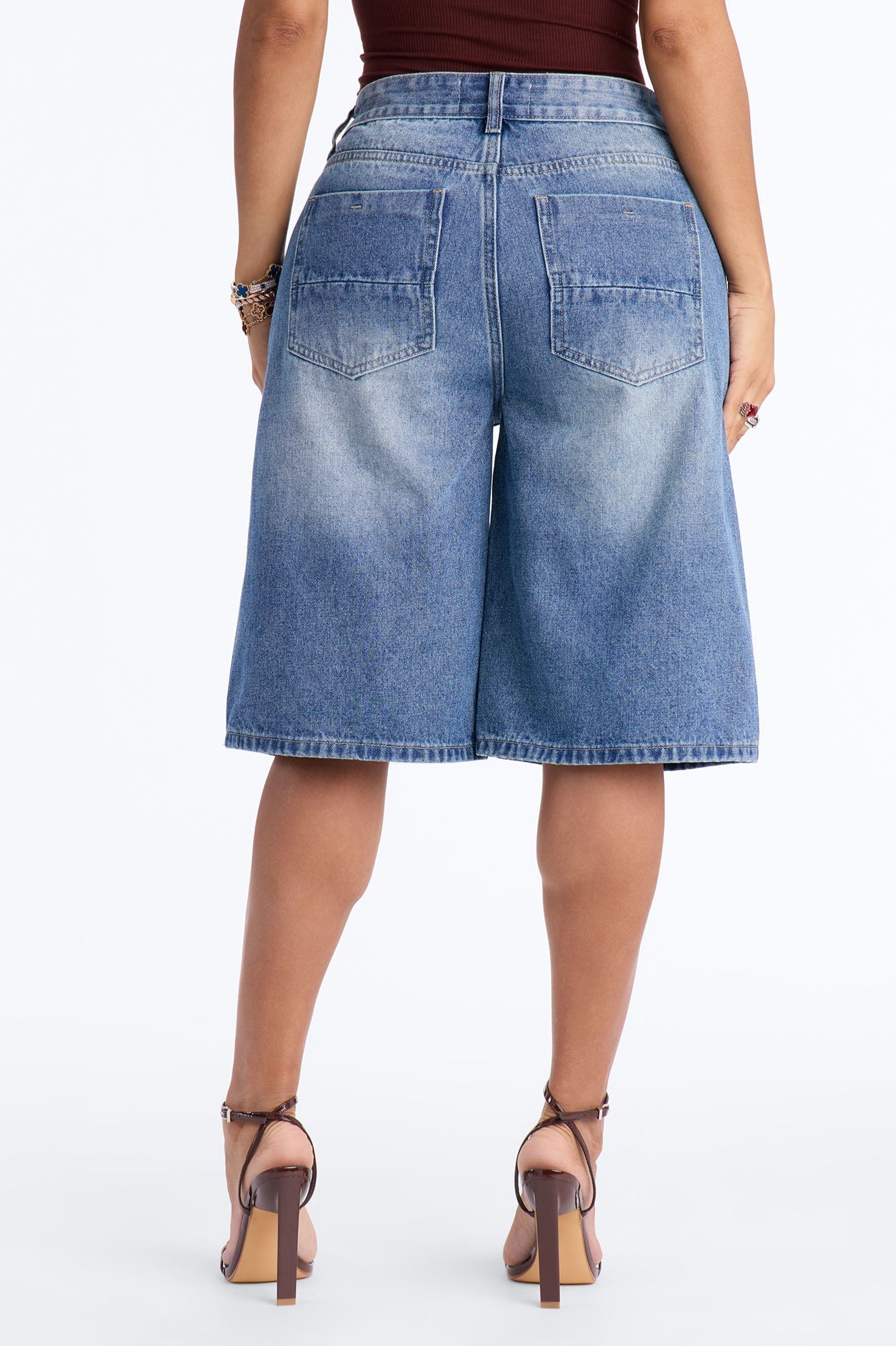 Basic Tinted Denim Jorts - Medium Wash