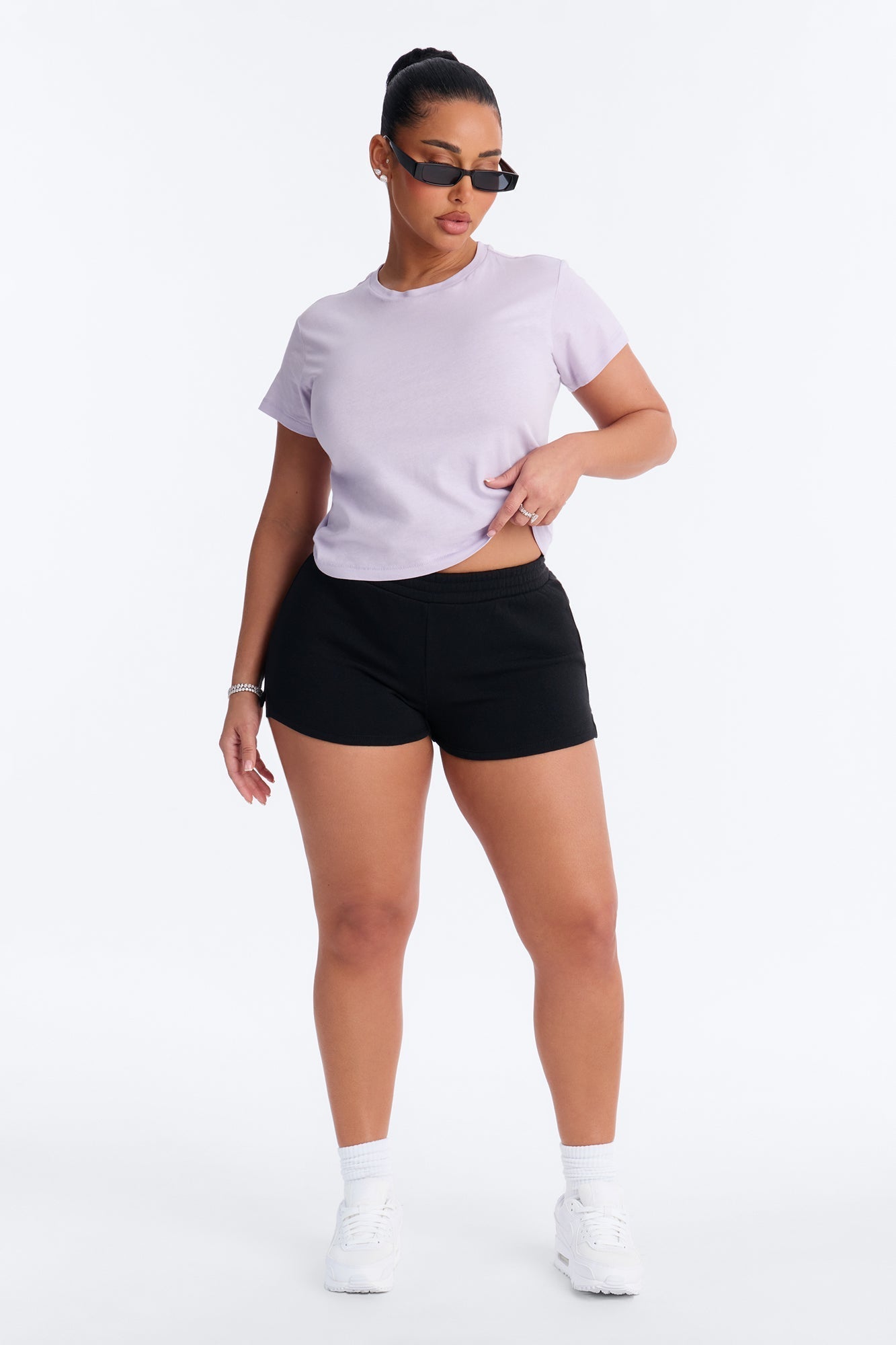 Jessica Fleece Lounge Micro Sweatshort - Black