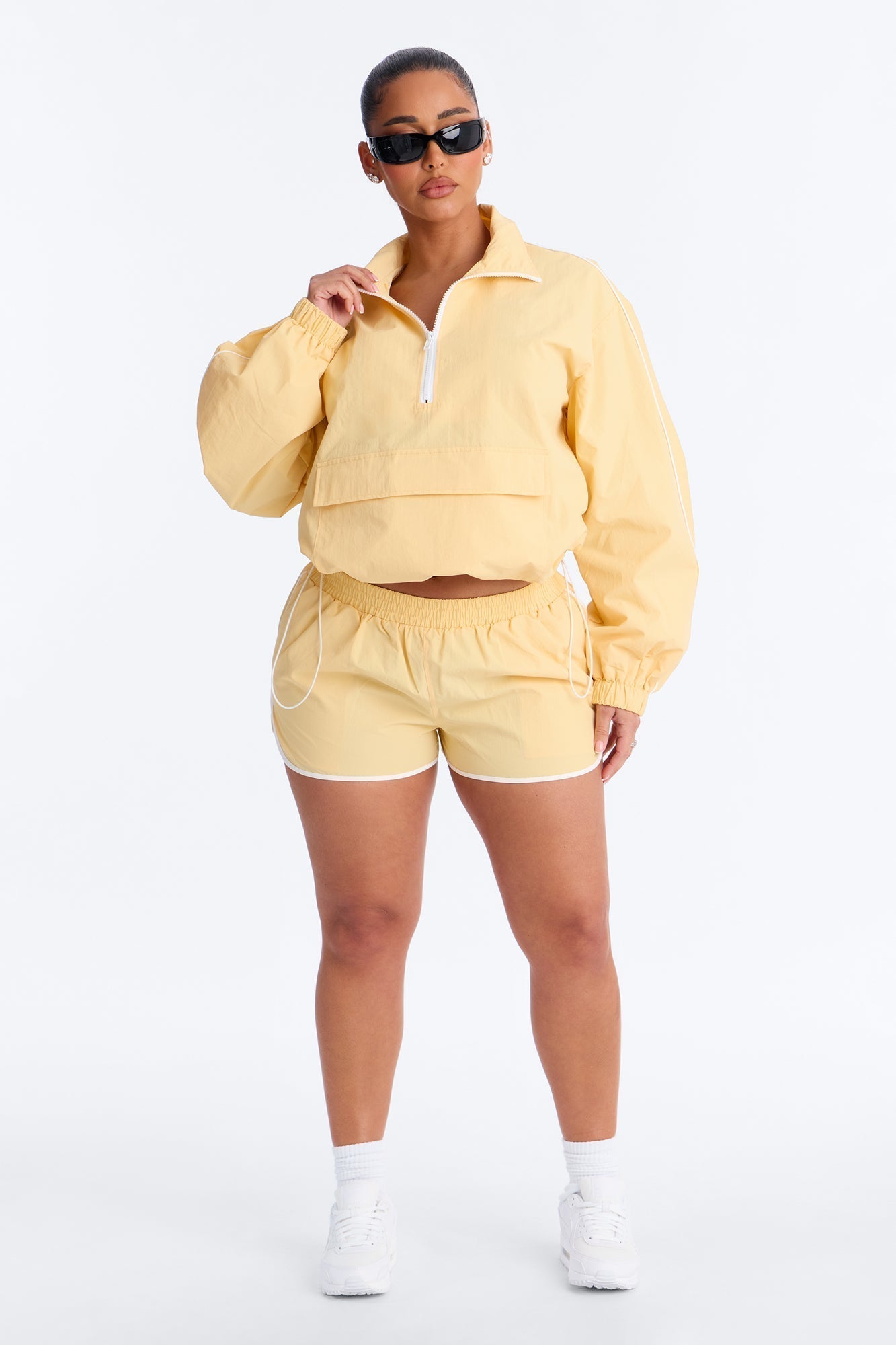 Victory Lap Windbreaker Low Rise Short 2″ - Yellow