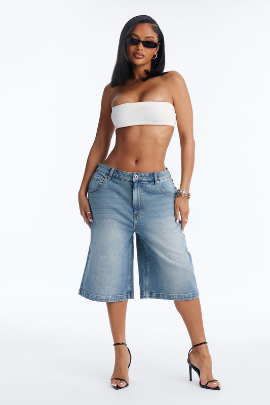 Dream Destination Denim Jorts - Vintage Wash