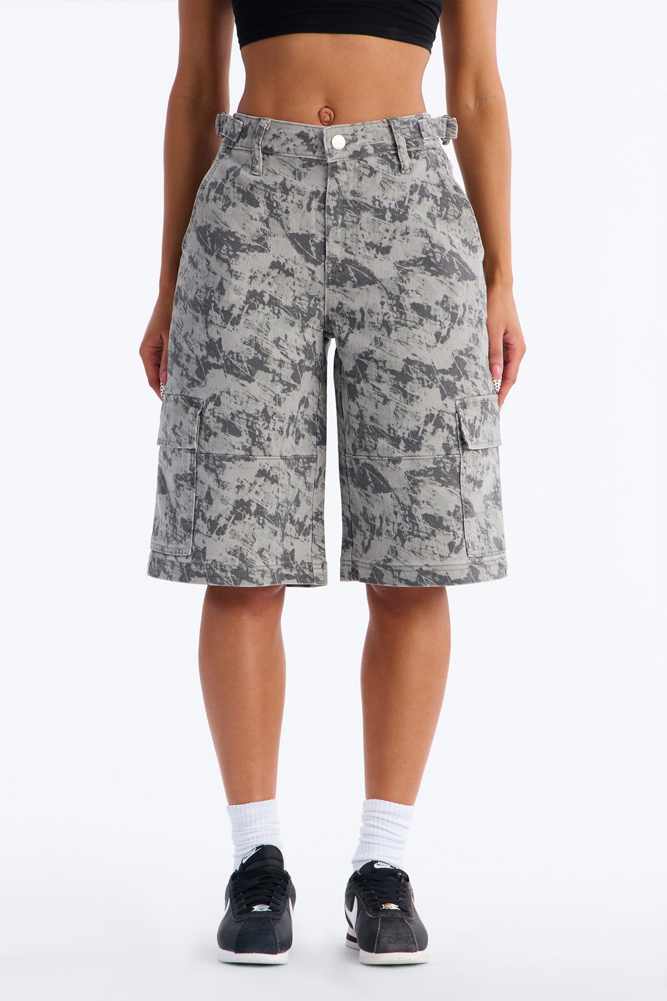 In Formation Camo Denim Jorts - Camouflage