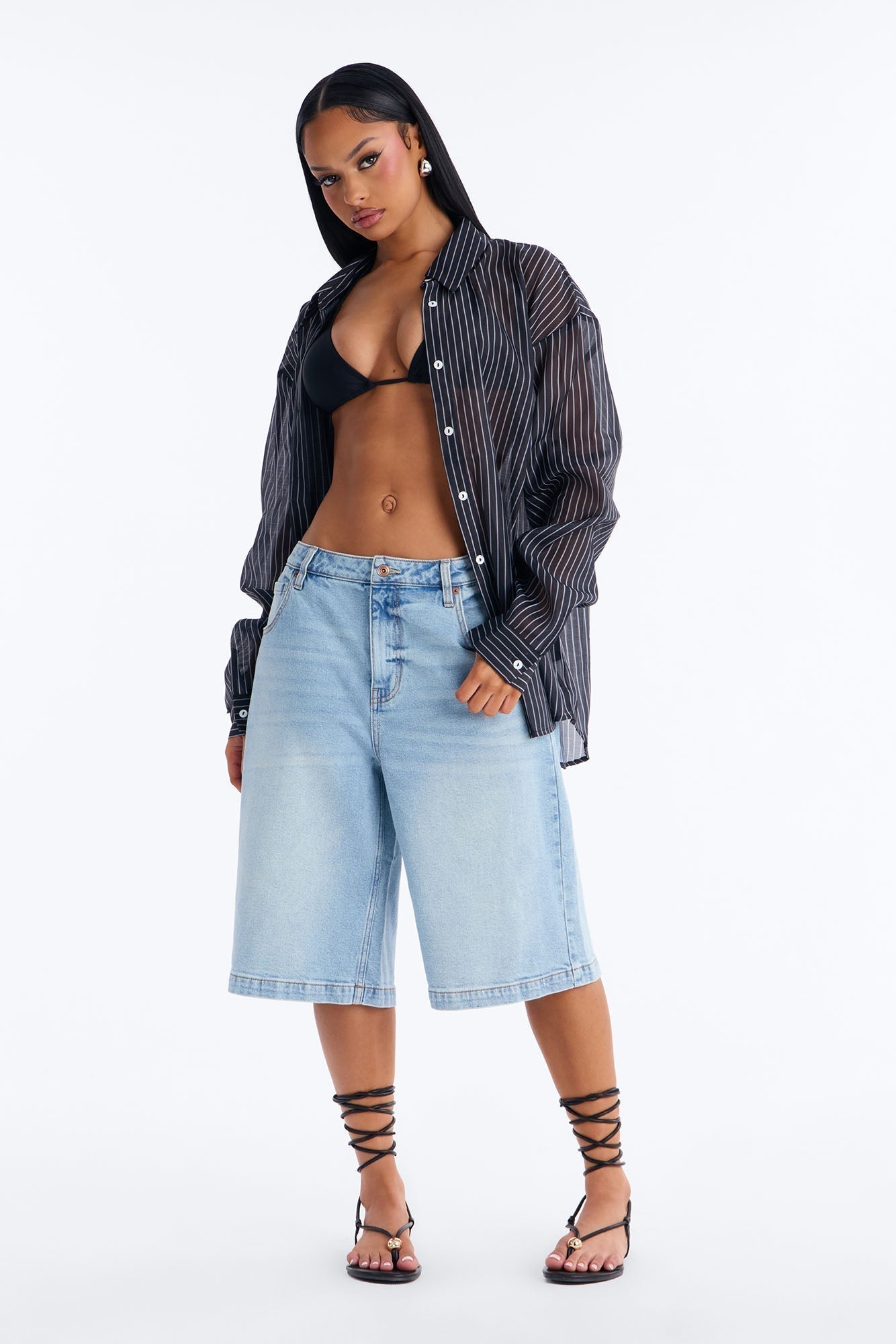 Dream Destination Denim Jorts - Light Wash