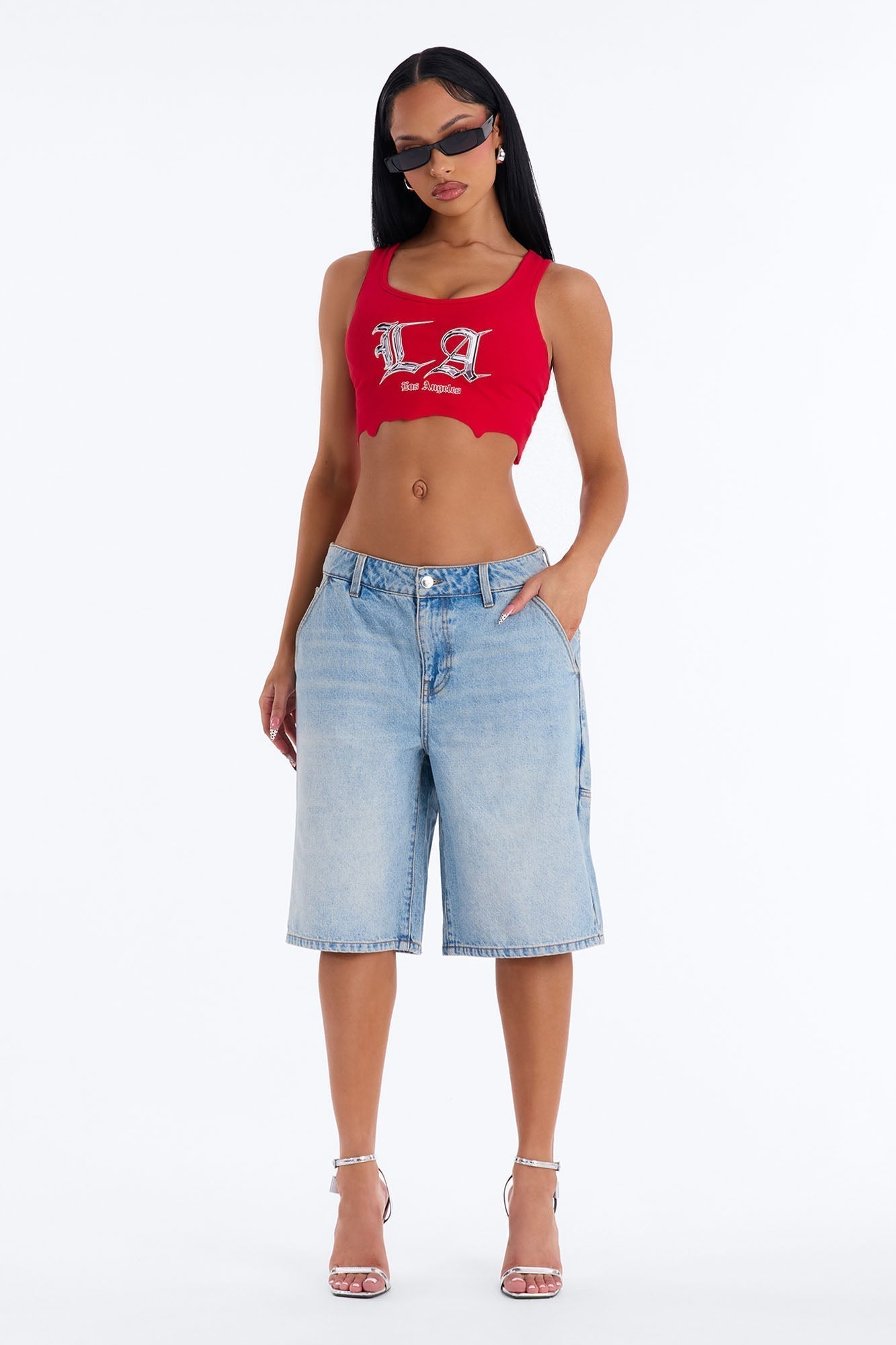 Kendale Non Stretch Denim Jorts - Light Wash