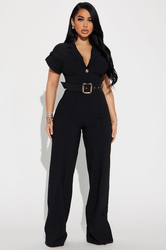 Fall For You Jumpsuit - Black