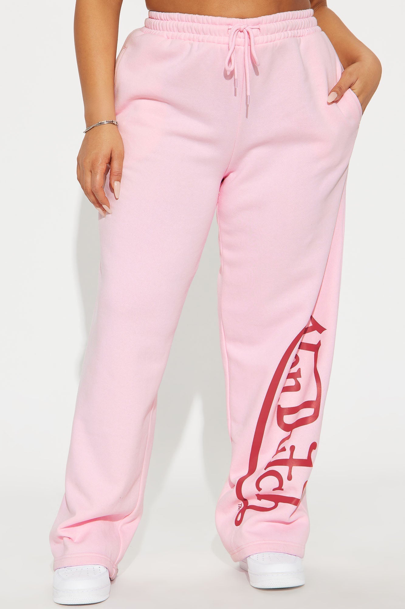Von Dutch Wide Leg Pant - Light Pink