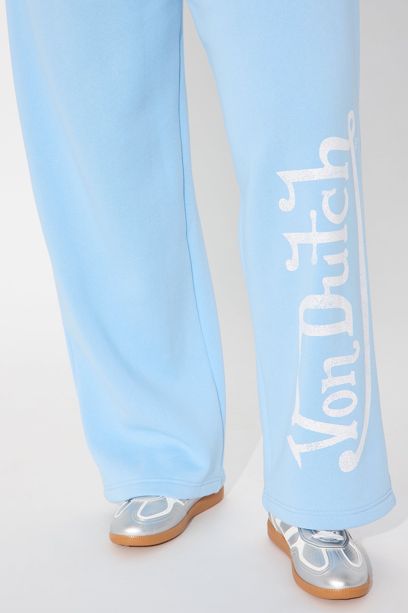 Von Dutch Washed Wide Leg Pant - Blue