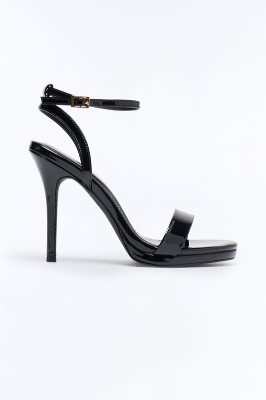 Anzie Patent Stiletto Heels - Black