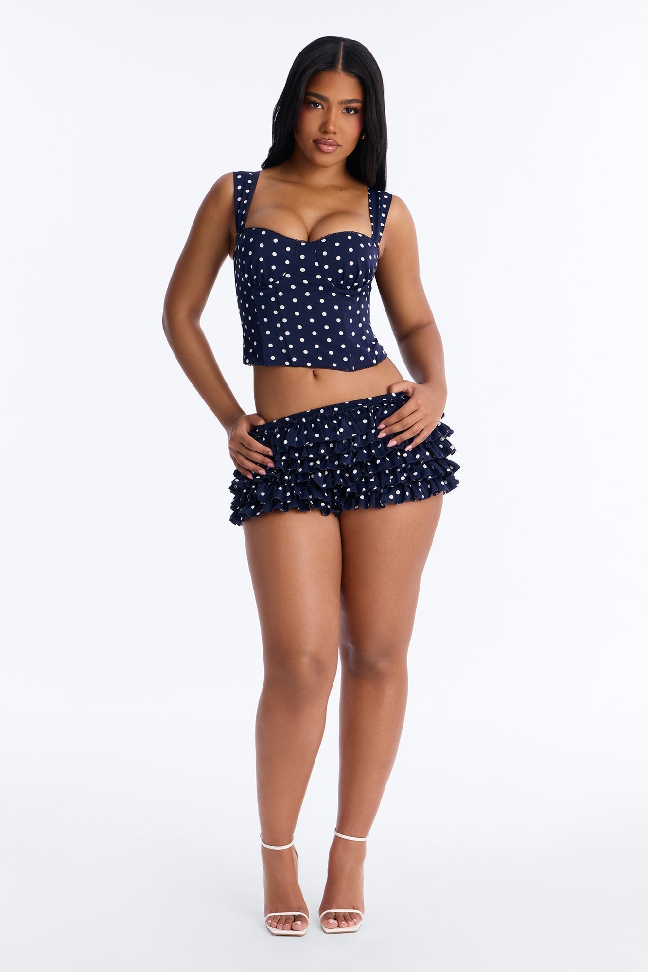 Lovely Day Polka Dot Bloomer Short - Navy