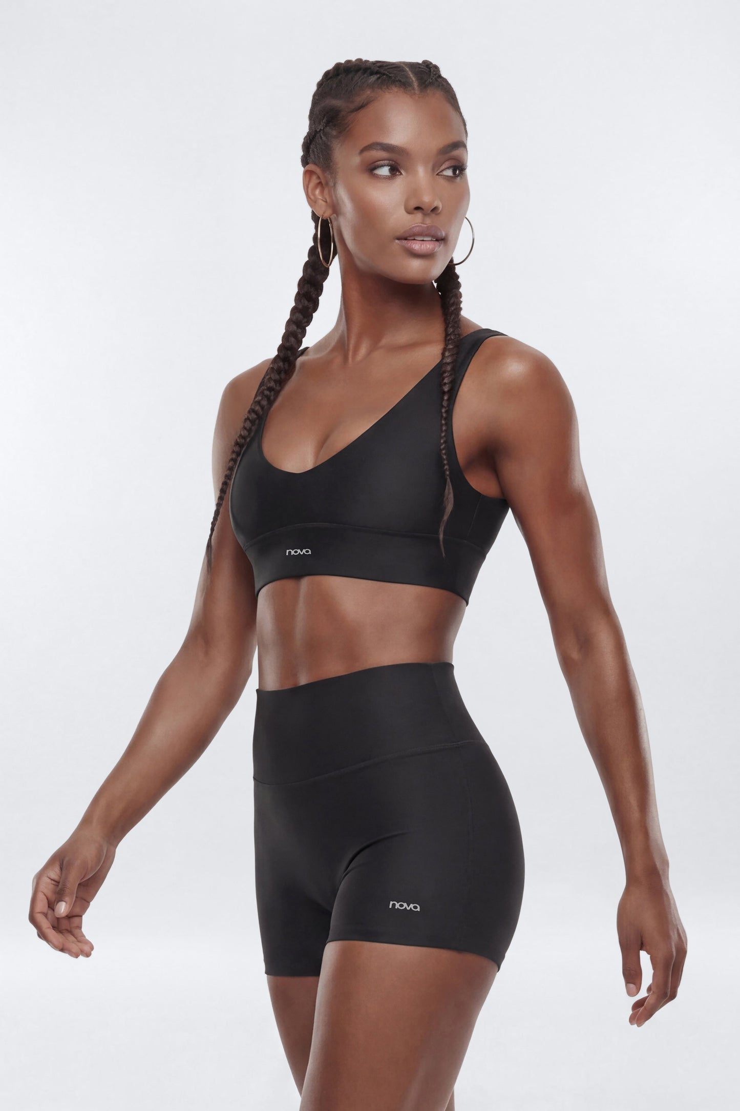 AirSculpt™ 3″ Mid Rise Biker Short - Black