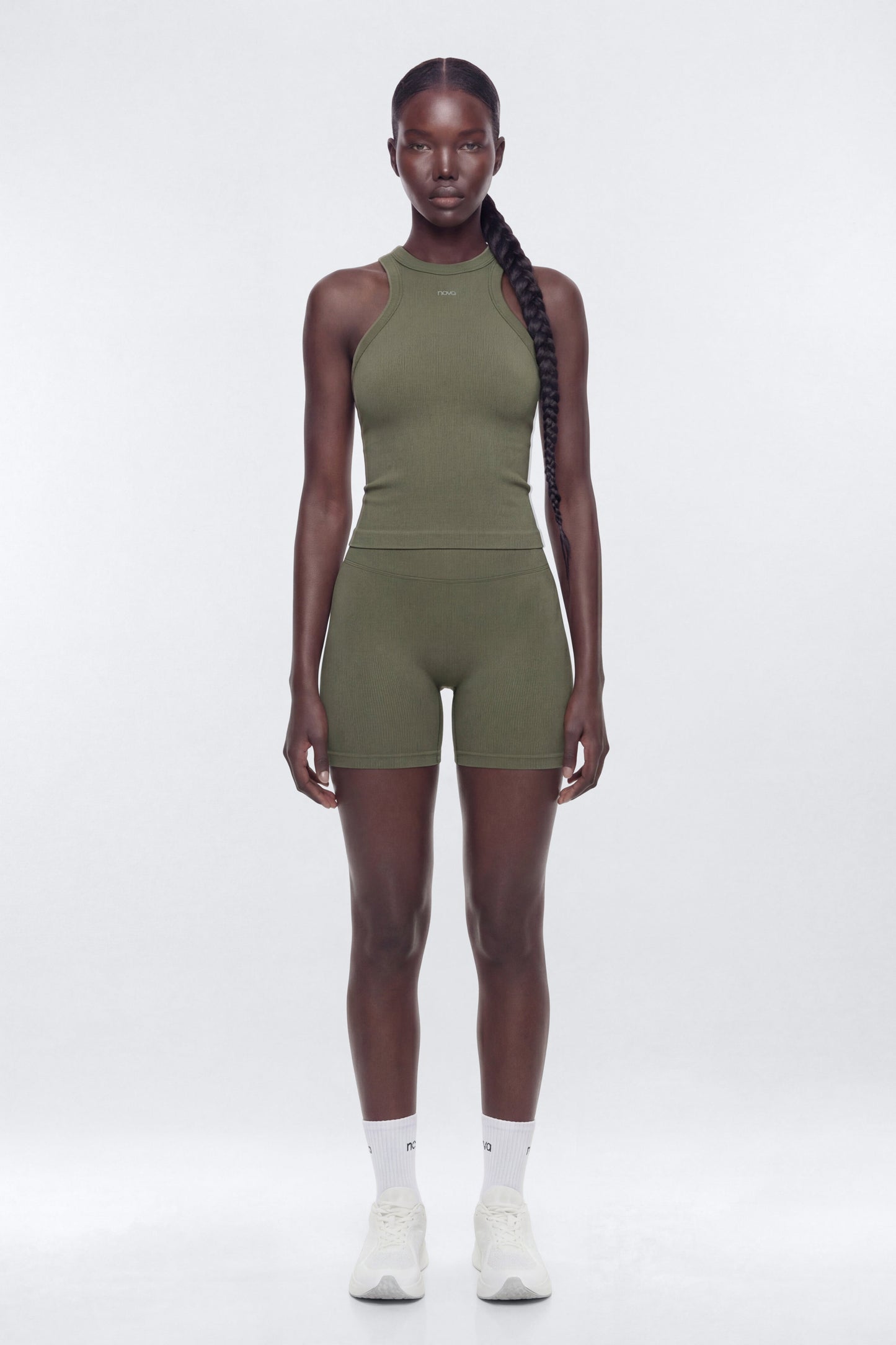 SeamlessLift™ 5″ High Rise Biker Short - Moss
