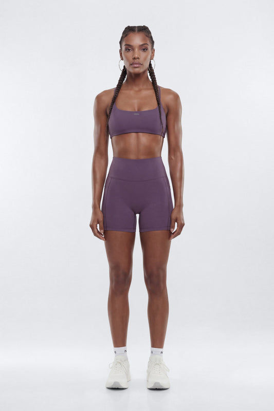 CloudForm™ High Waist 5″ Side Pocket Biker Short - Iris