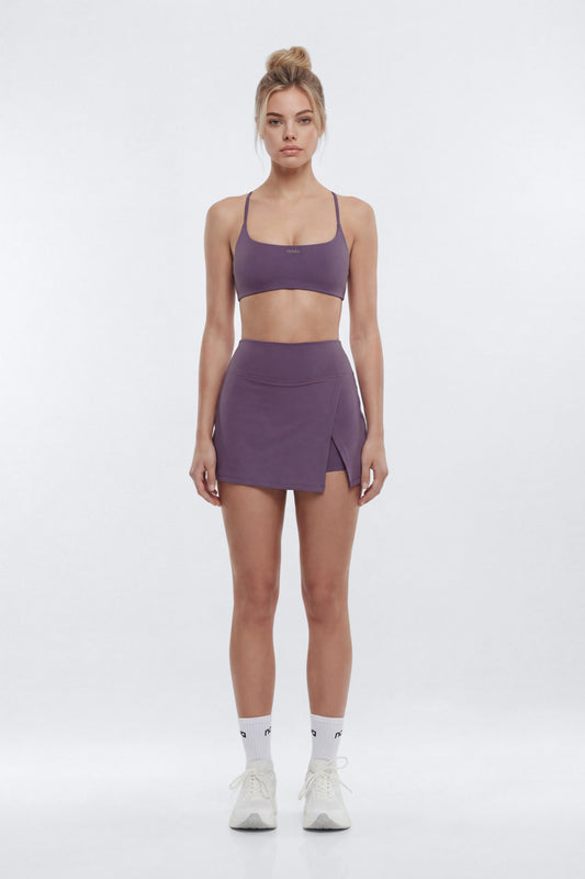 CloudForm™ Front Wrap Sports Mini Skort - Iris
