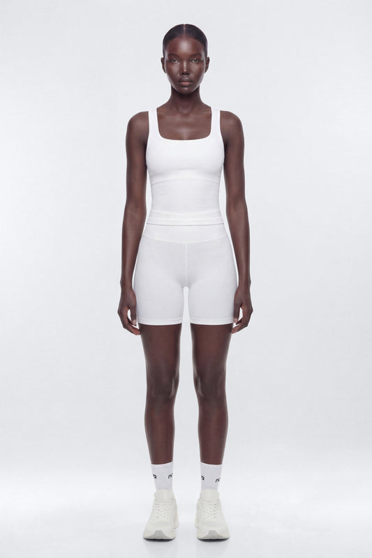 SeamlessLift™ 5″ High Rise Biker Short - Bright White