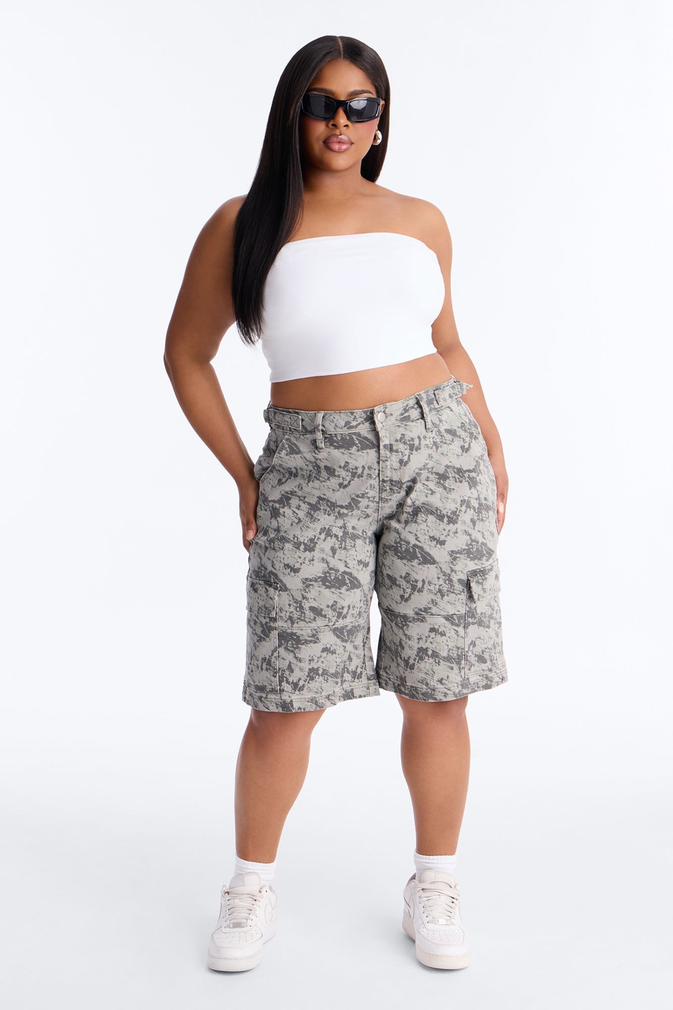 In Formation Camo Denim Jorts - Camouflage