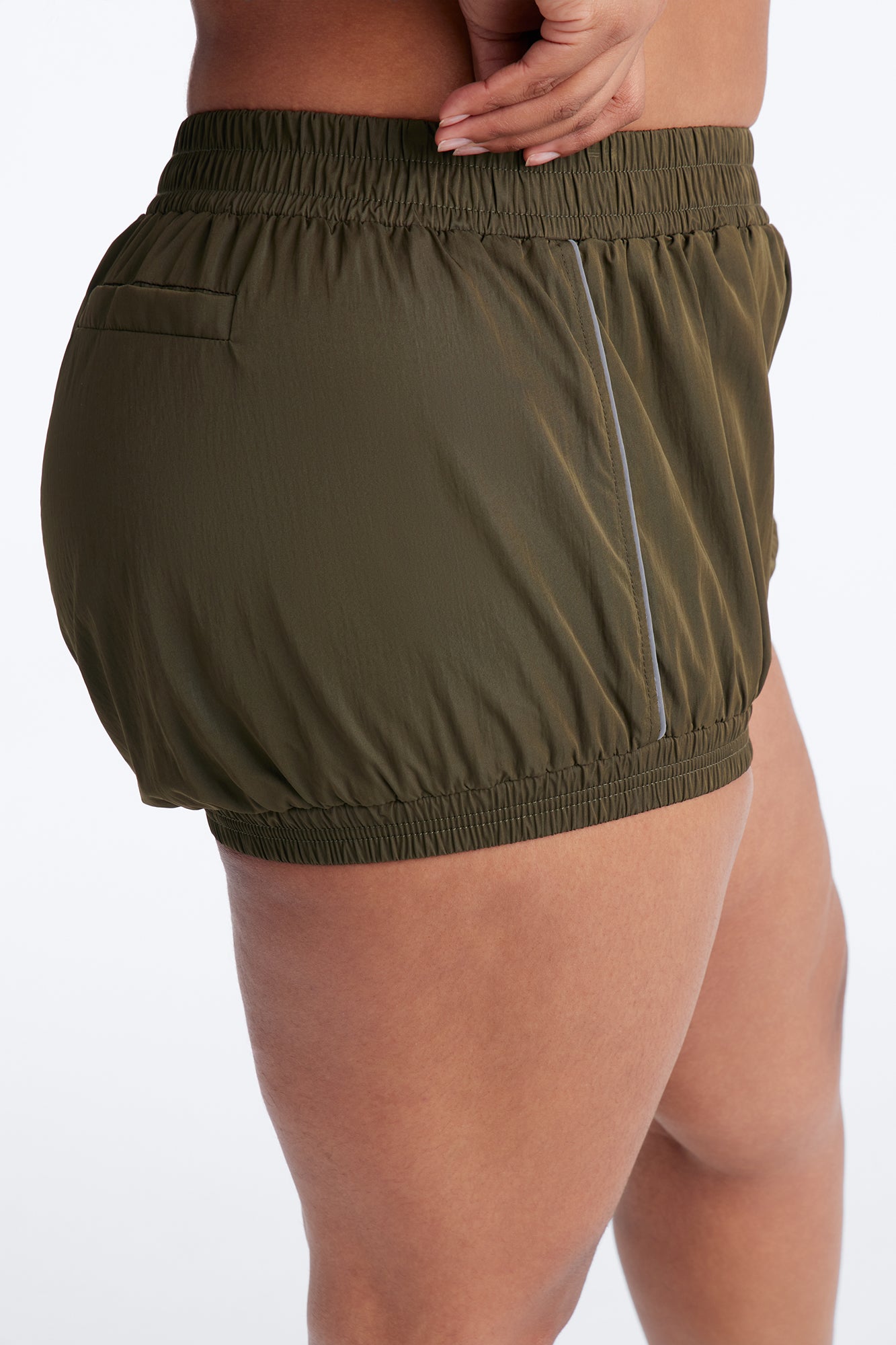Make A Move Windbreaker Bloomer Shorts - Olive