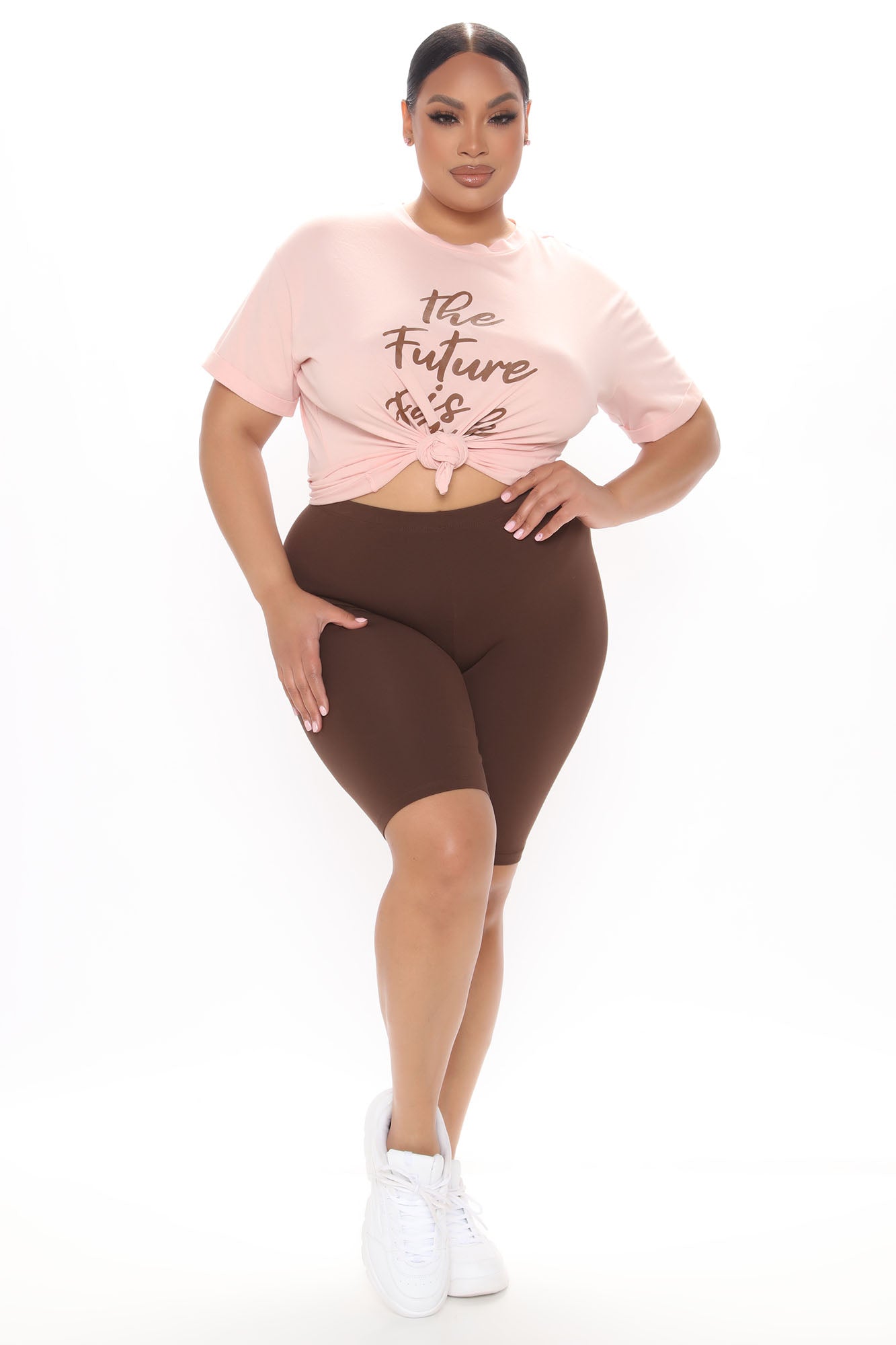 Natalee Biker Shorts - Chocolate